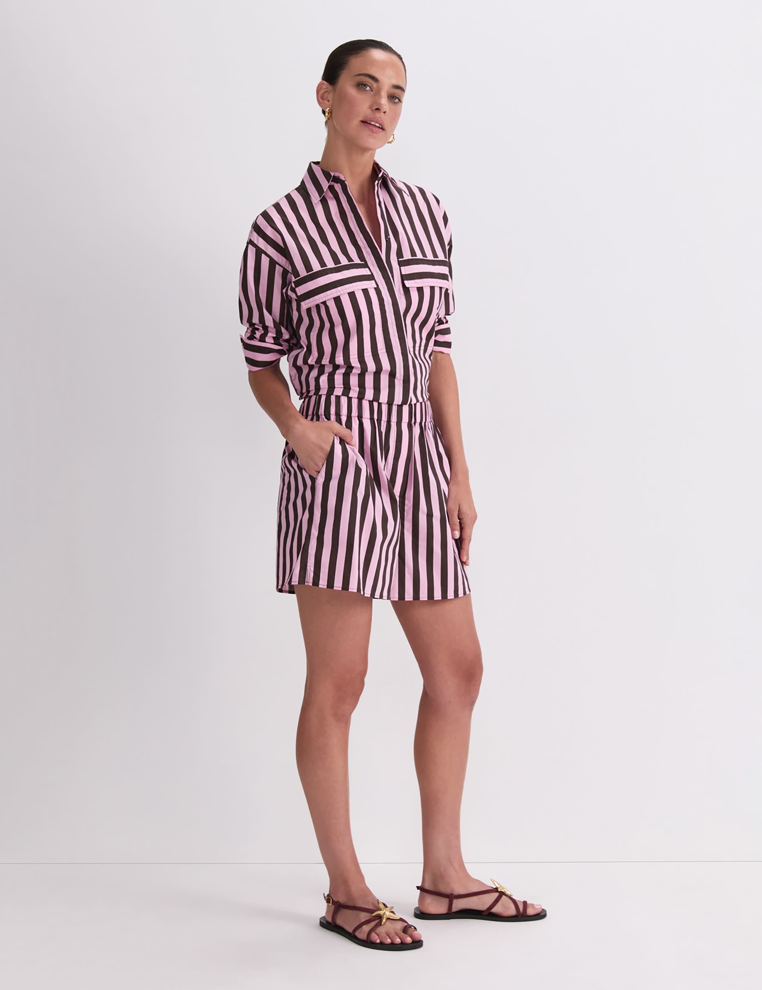 Pure Cotton Striped Shorts 2 of 6