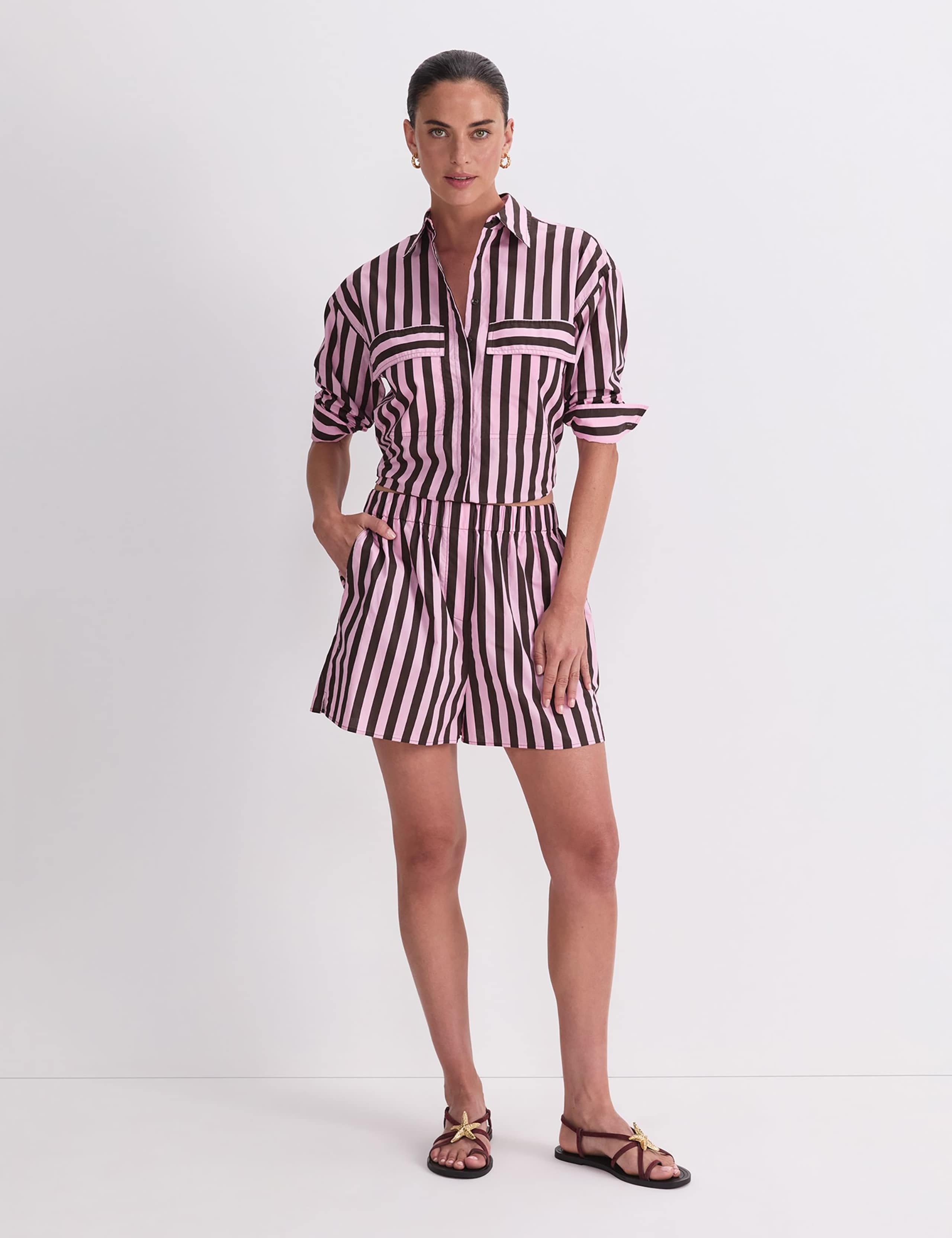 Pure Cotton Striped Shorts 6 of 6