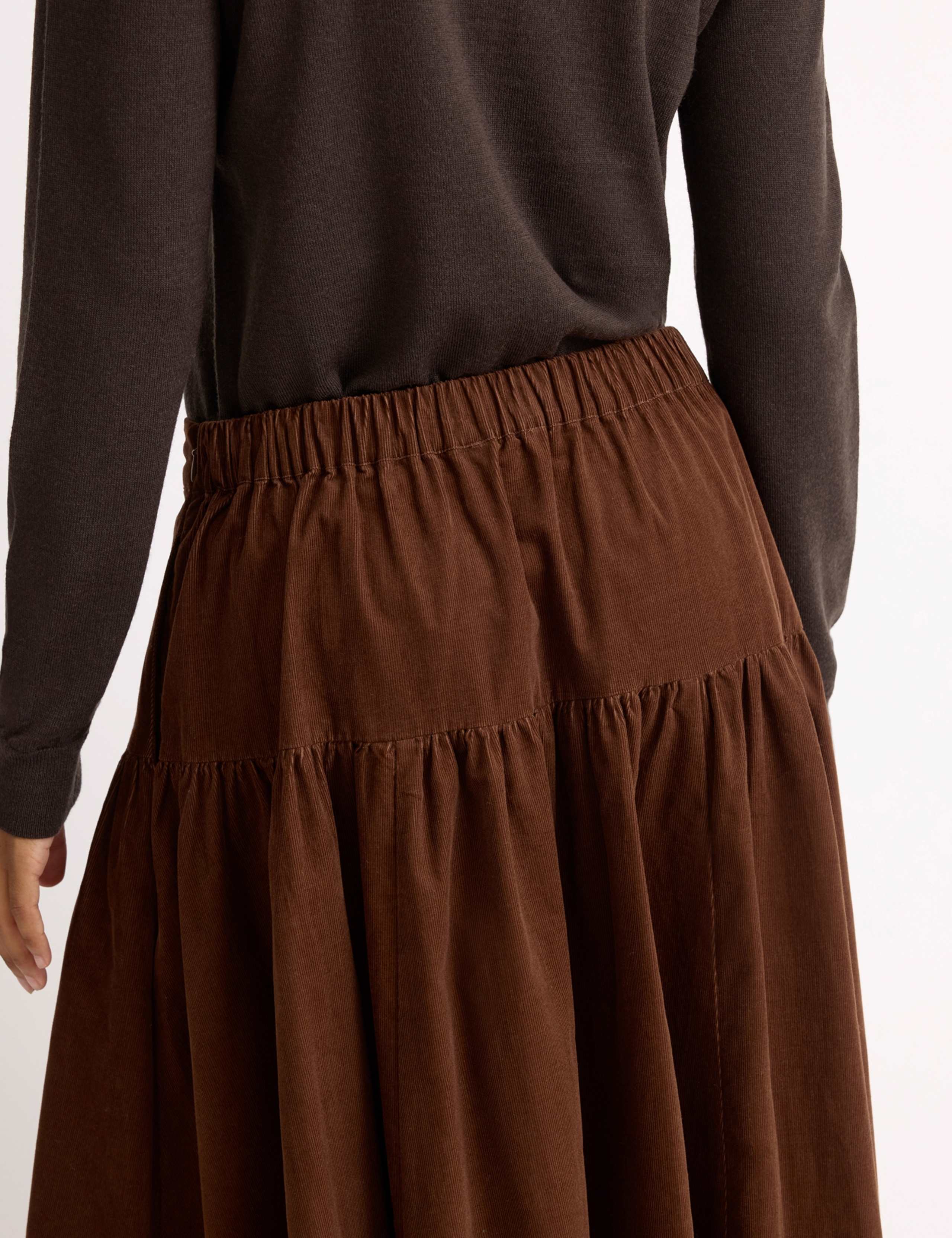 Cord Midi A-Line Skirt 5 of 7