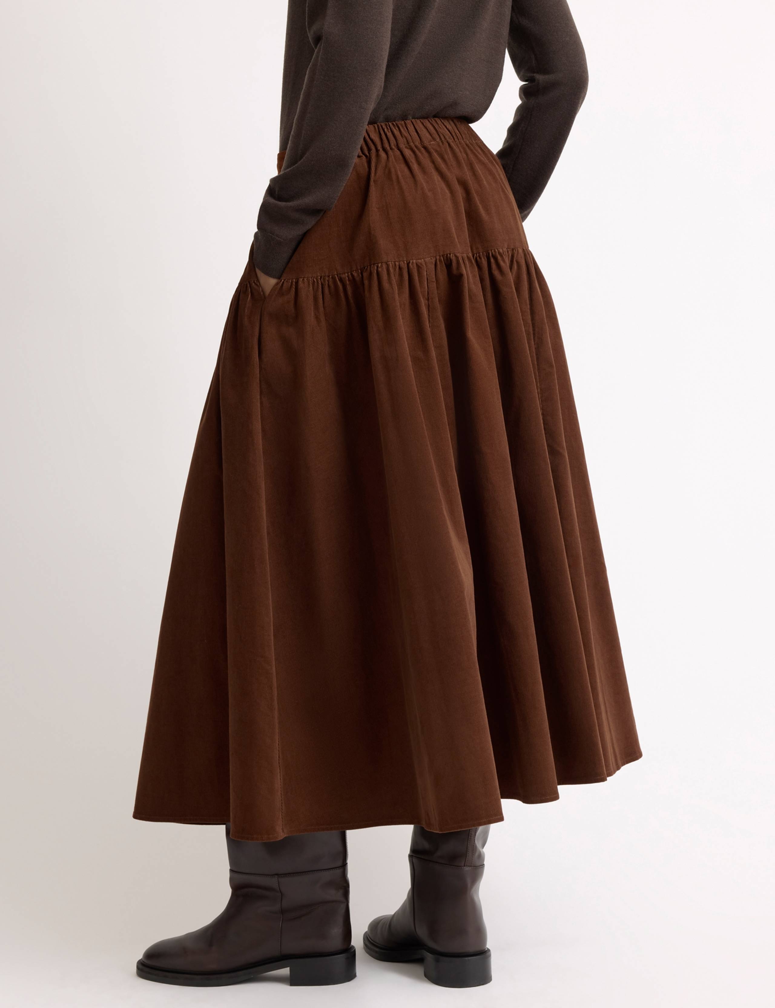 Cord Midi A-Line Skirt 7 of 7