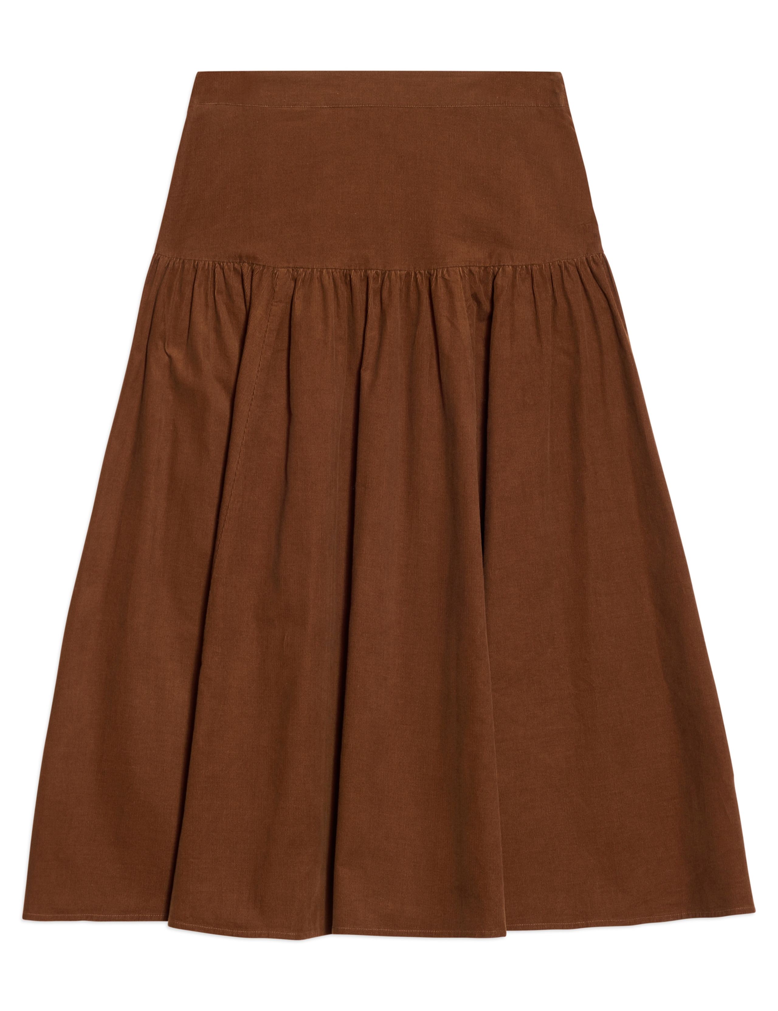 Cord Midi A-Line Skirt 2 of 7