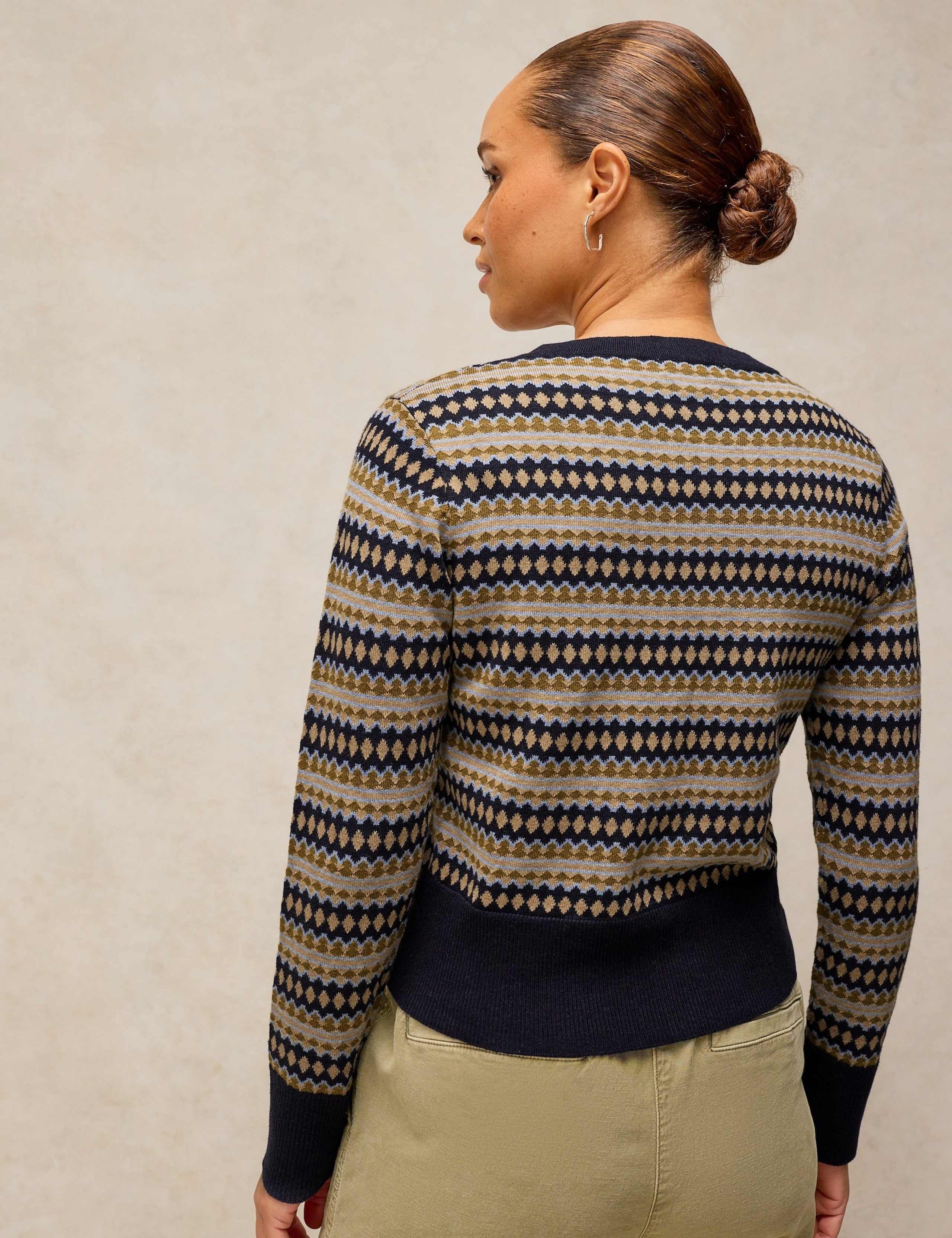 Pure Cotton Fair Isle Cardigan 4 of 6
