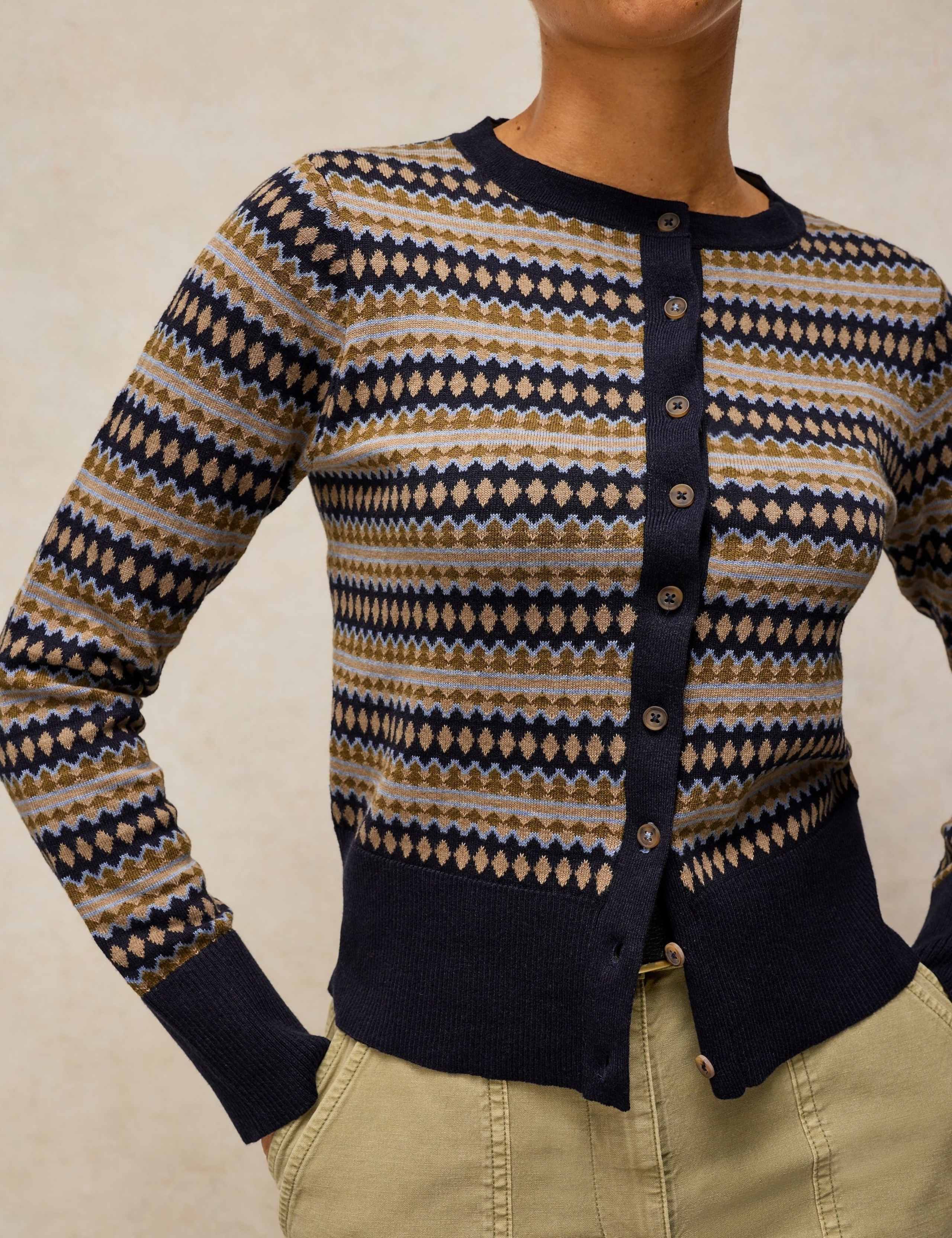 Pure Cotton Fair Isle Cardigan 5 of 6