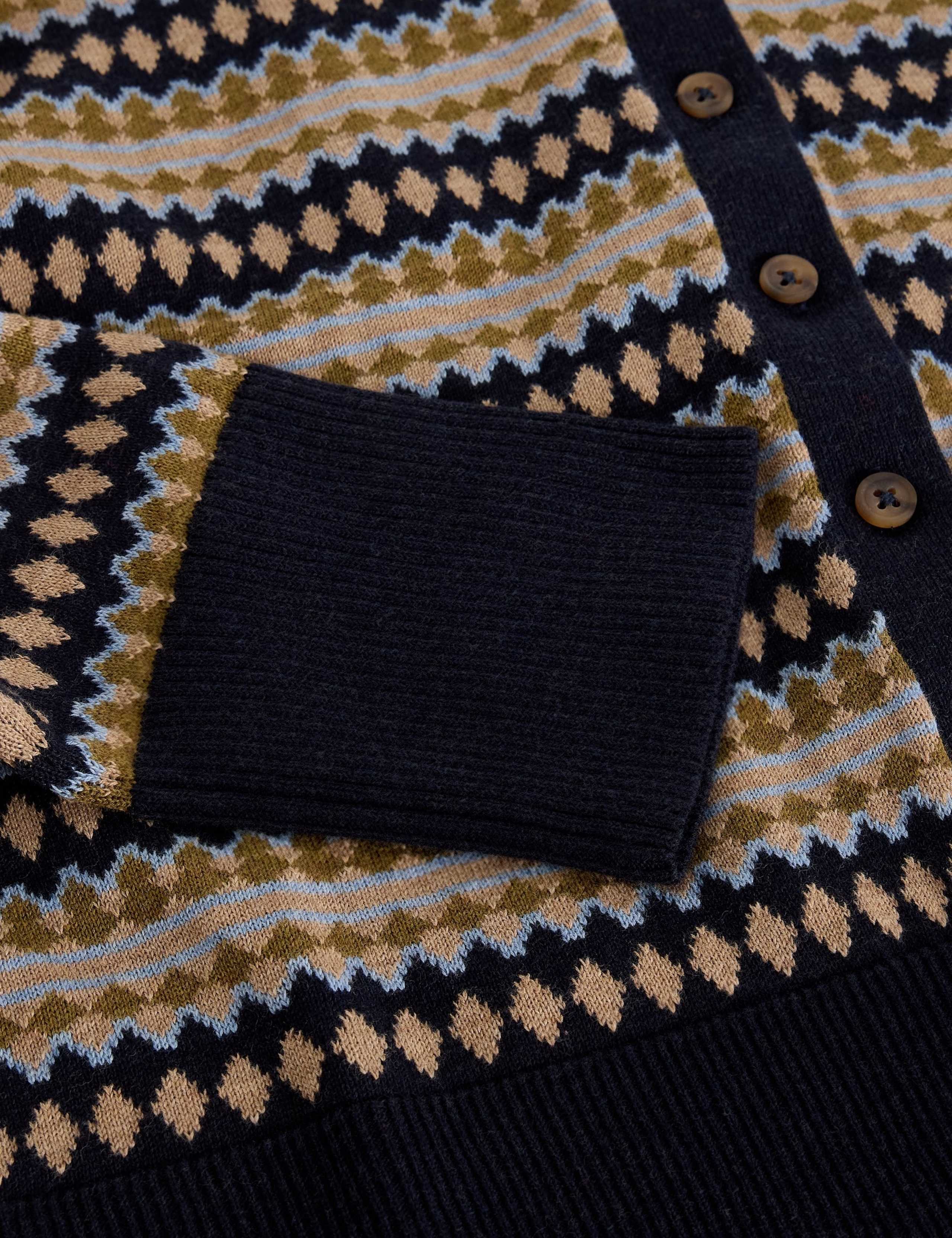 Pure Cotton Fair Isle Cardigan 6 of 6