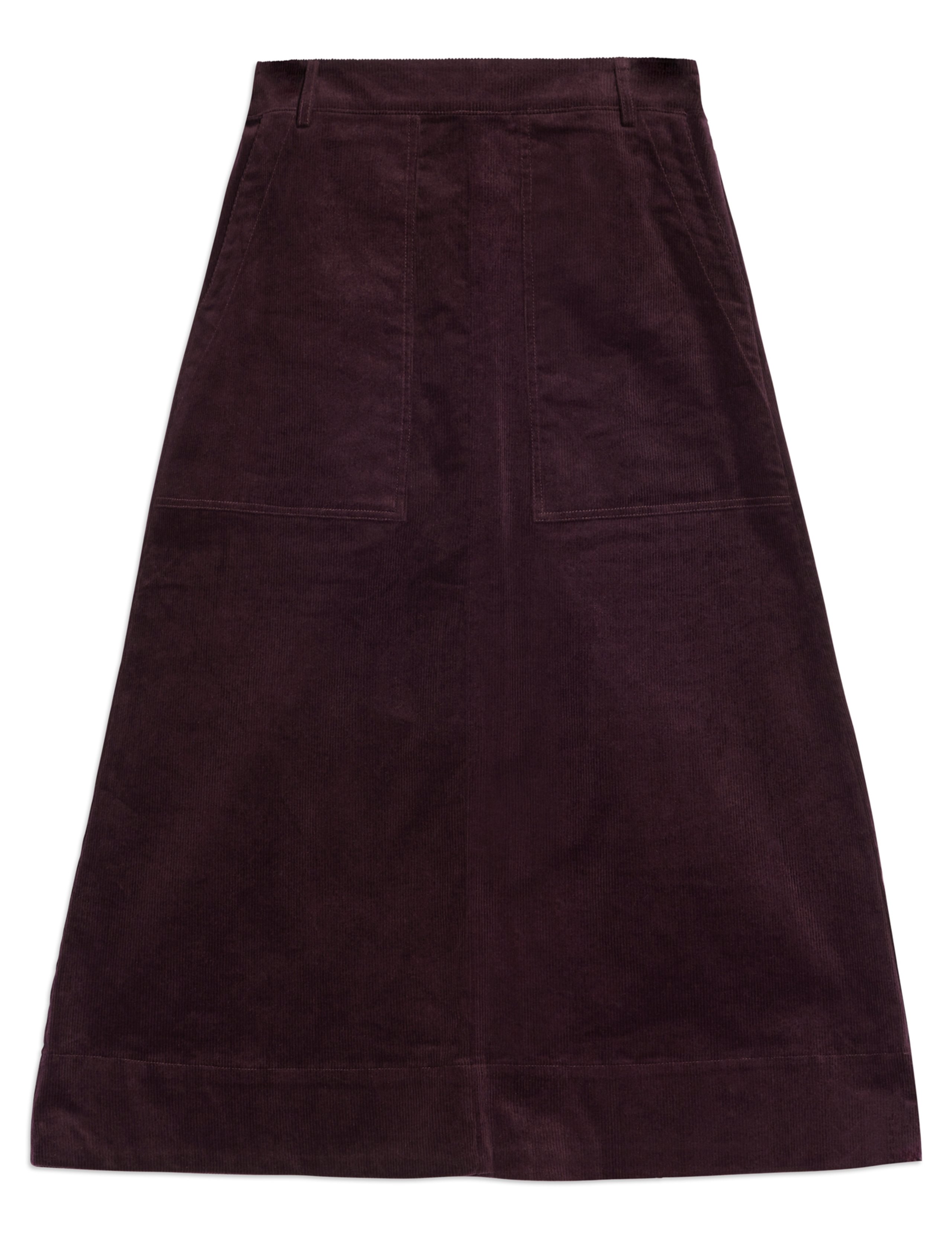 Cord Midi A-Line Skirt 2 of 4