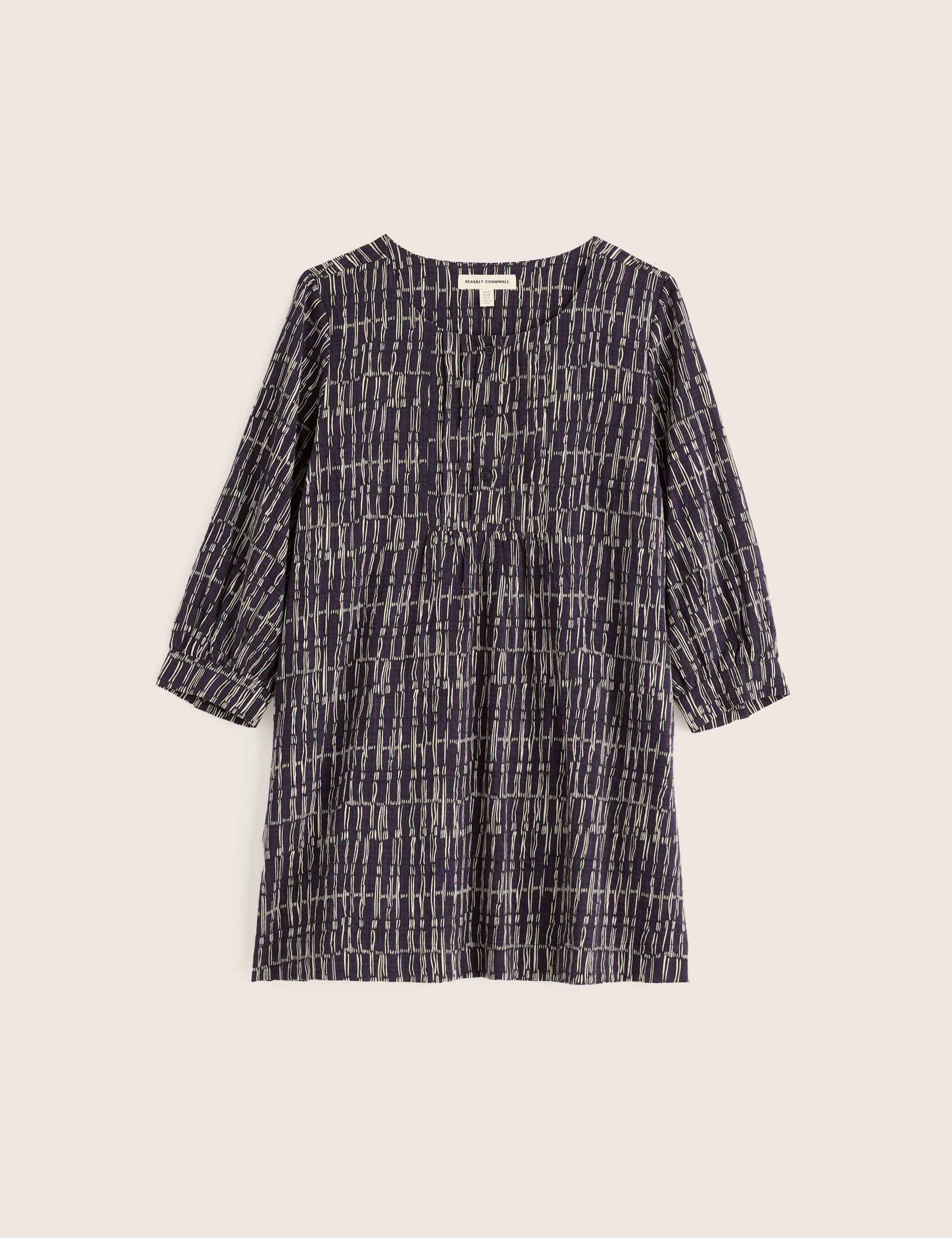 Printed Round Neck 3 Quarter Sleeve Relaxed Fit Tunic 2 of 5