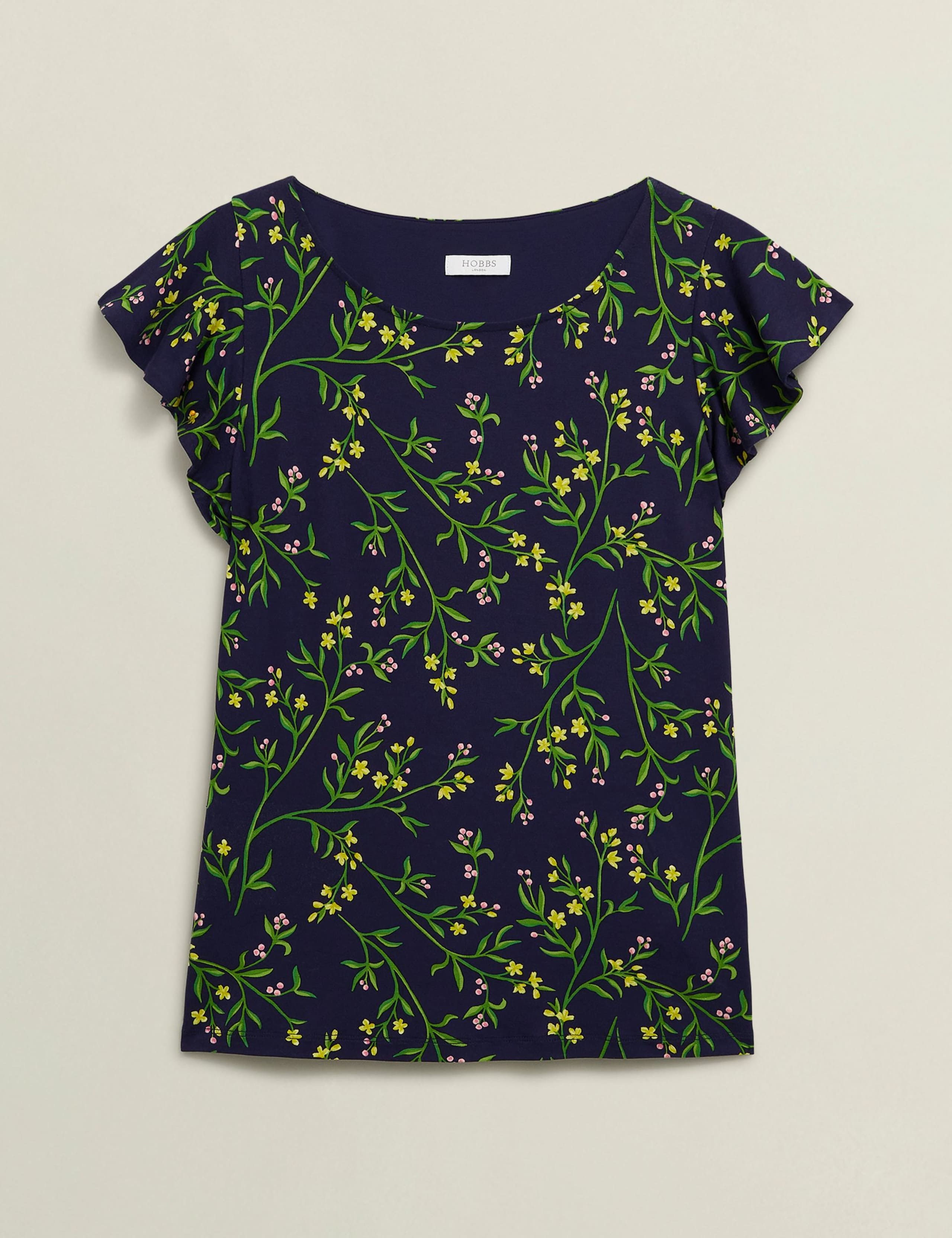 Floral Frill Sleeve Top 2 of 7