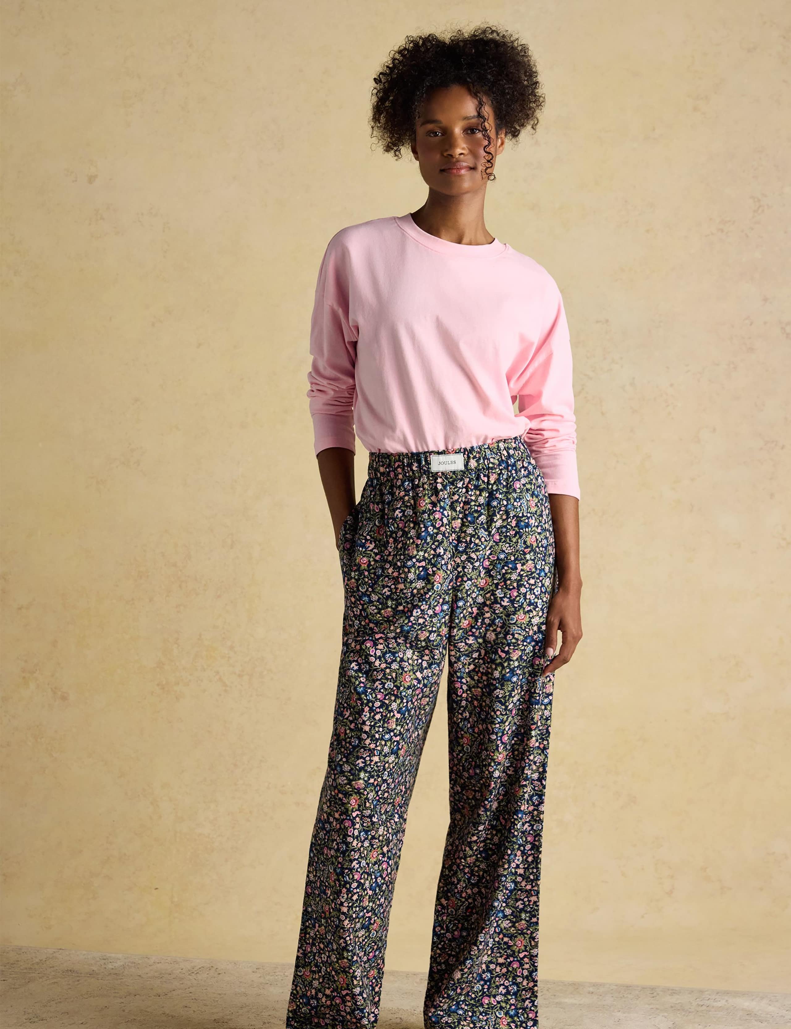 Pure Cotton Floral Pyjama Bottoms 1 of 7