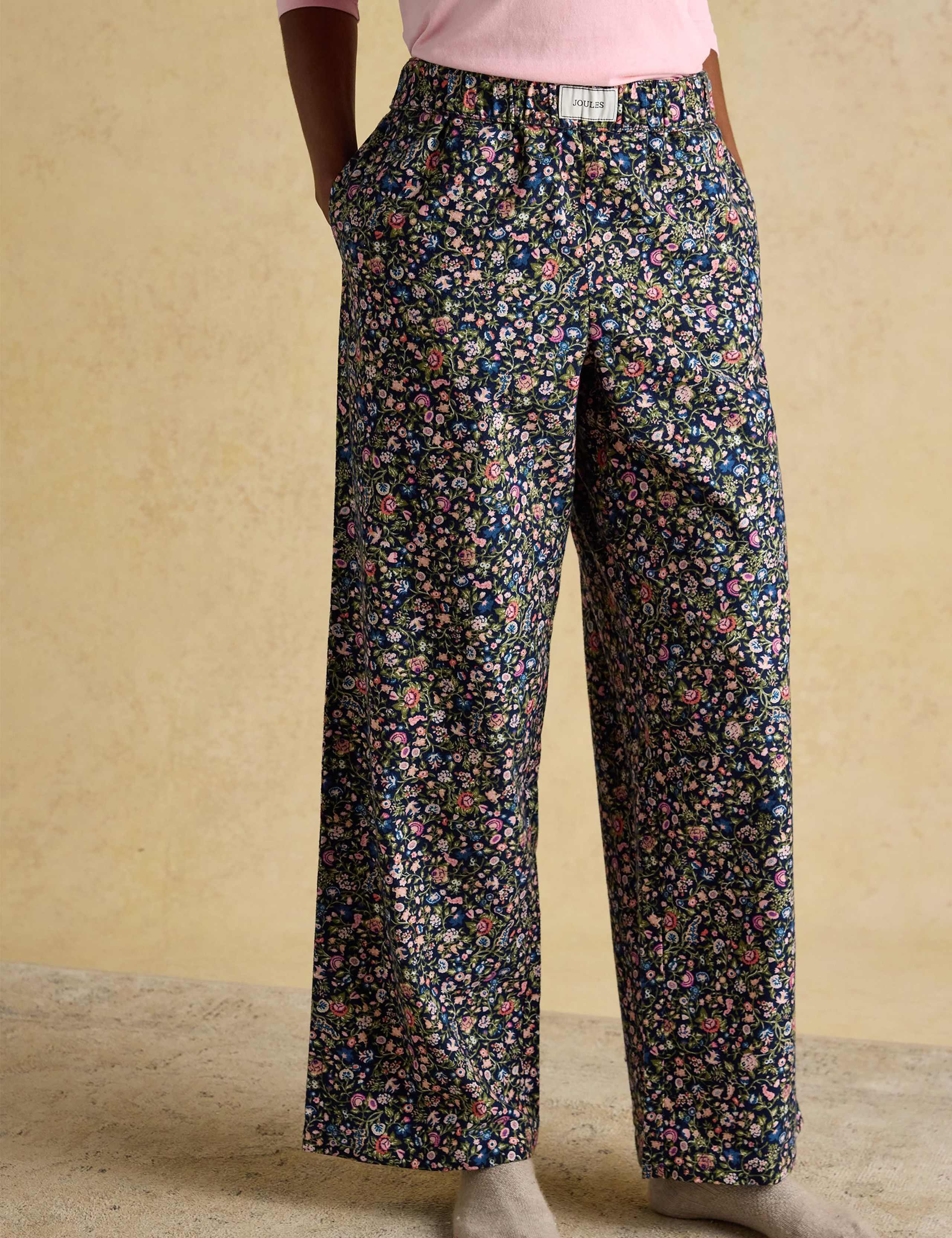 Pure Cotton Floral Pyjama Bottoms 3 of 7