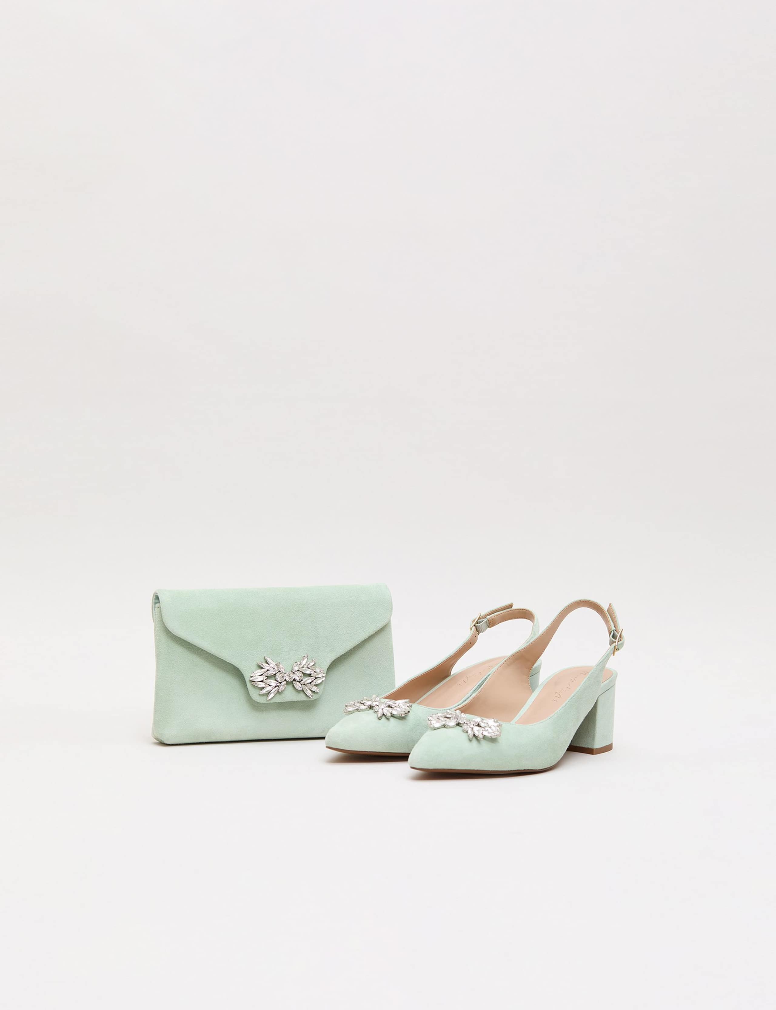 Suede Sparkle Clutch Bag 3 of 8