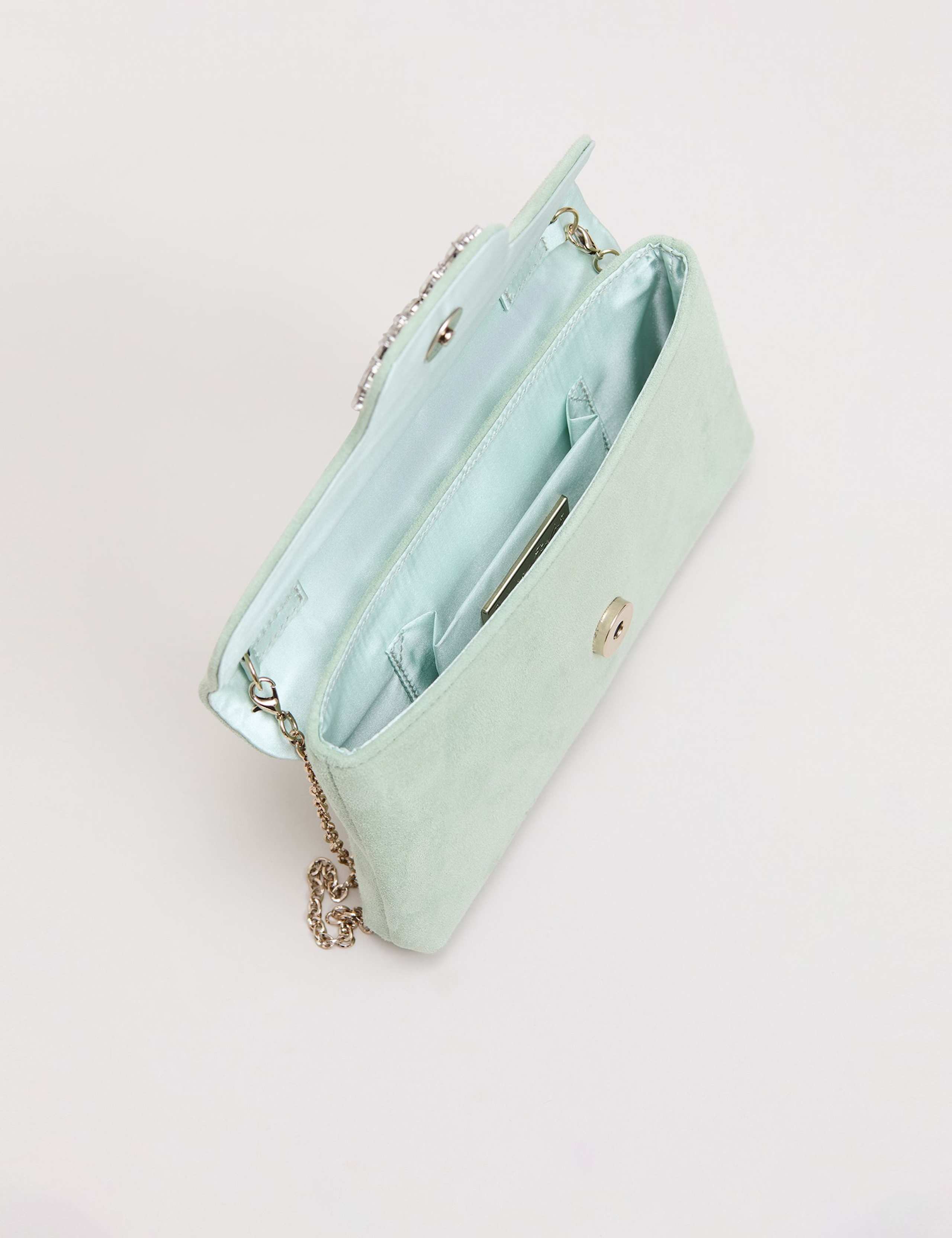 Suede Sparkle Clutch Bag 4 of 8