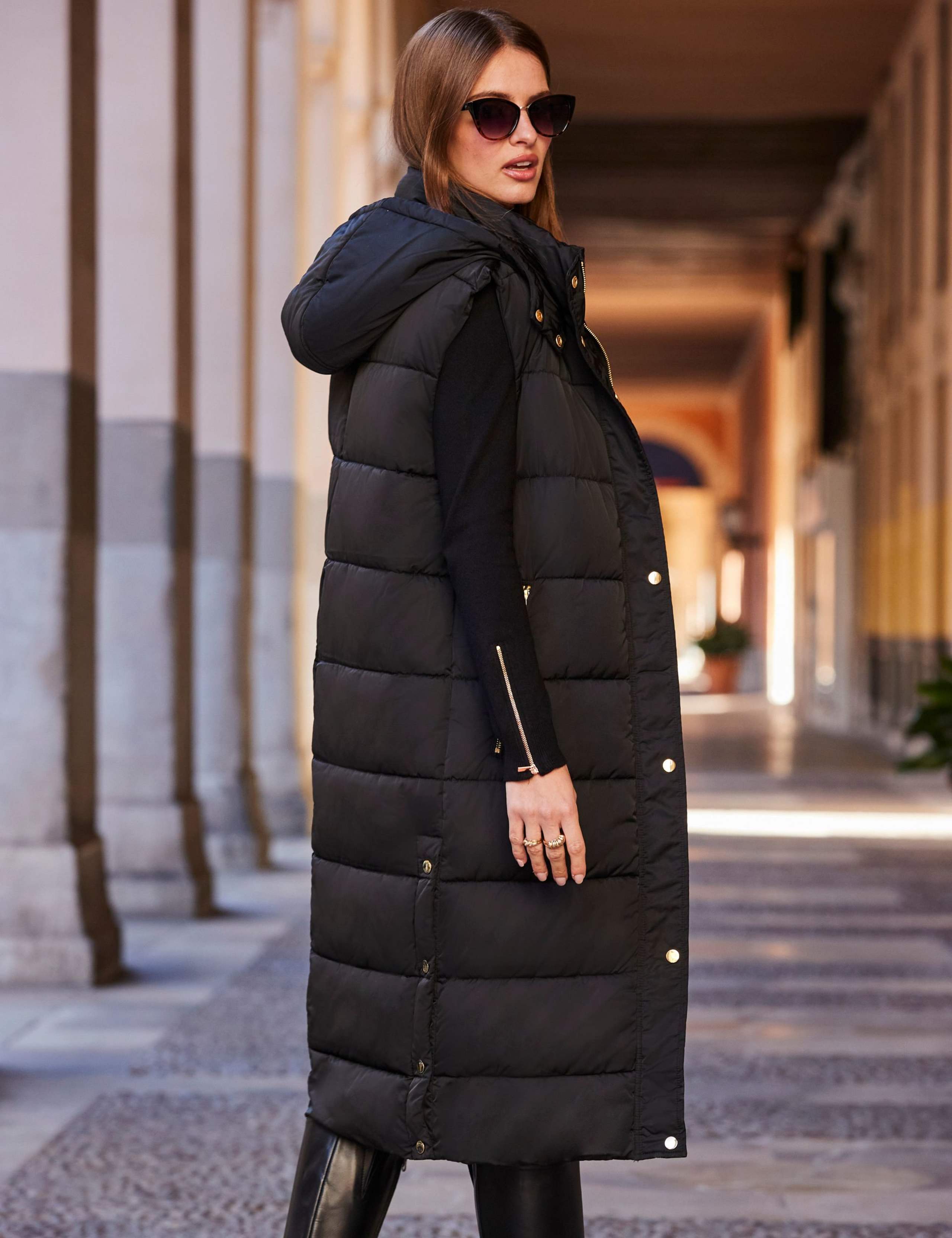 Padded Hooded Longline Gilet 3 of 7