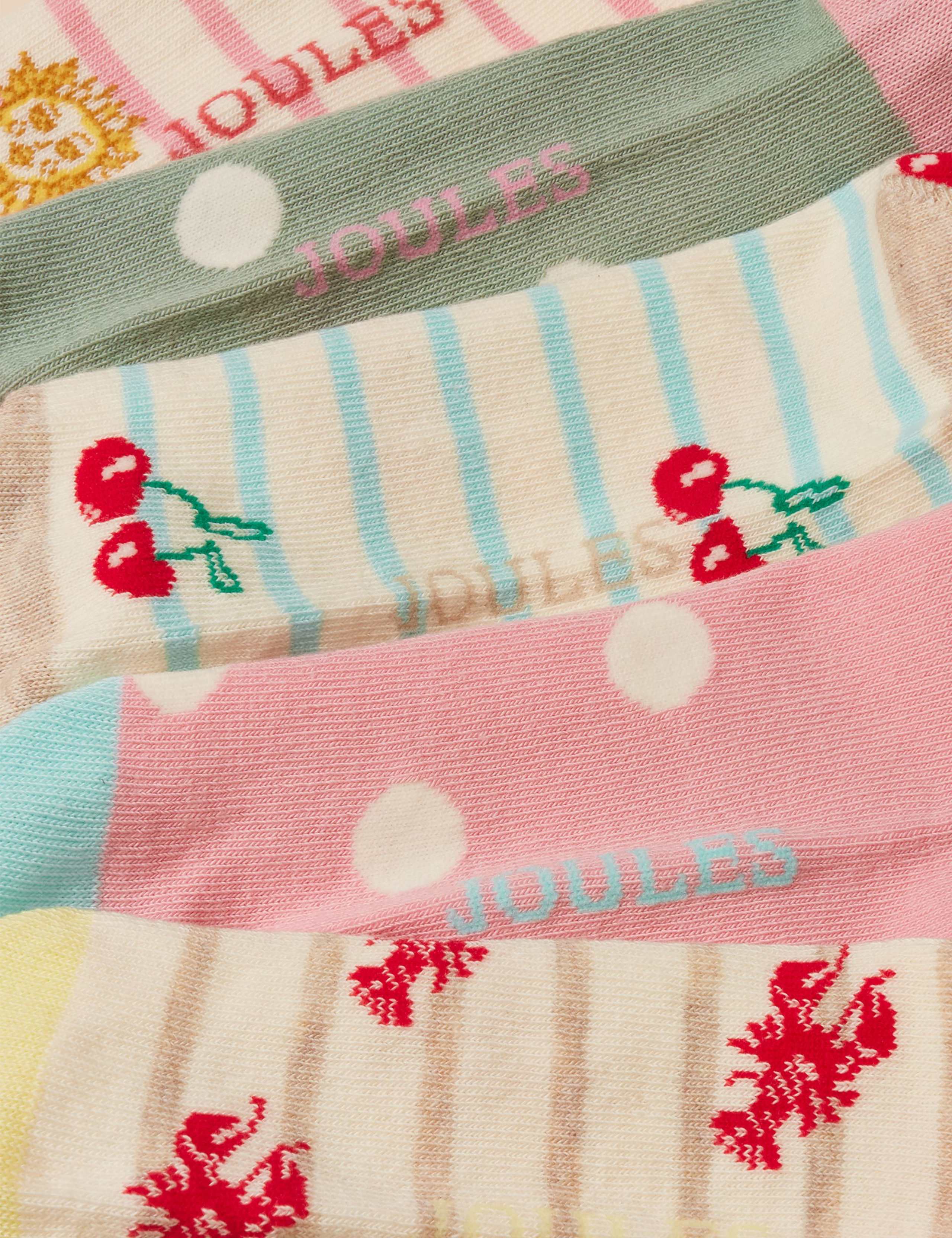 5 Pack Cotton Rich Patterned Trainer Socks 2 of 3