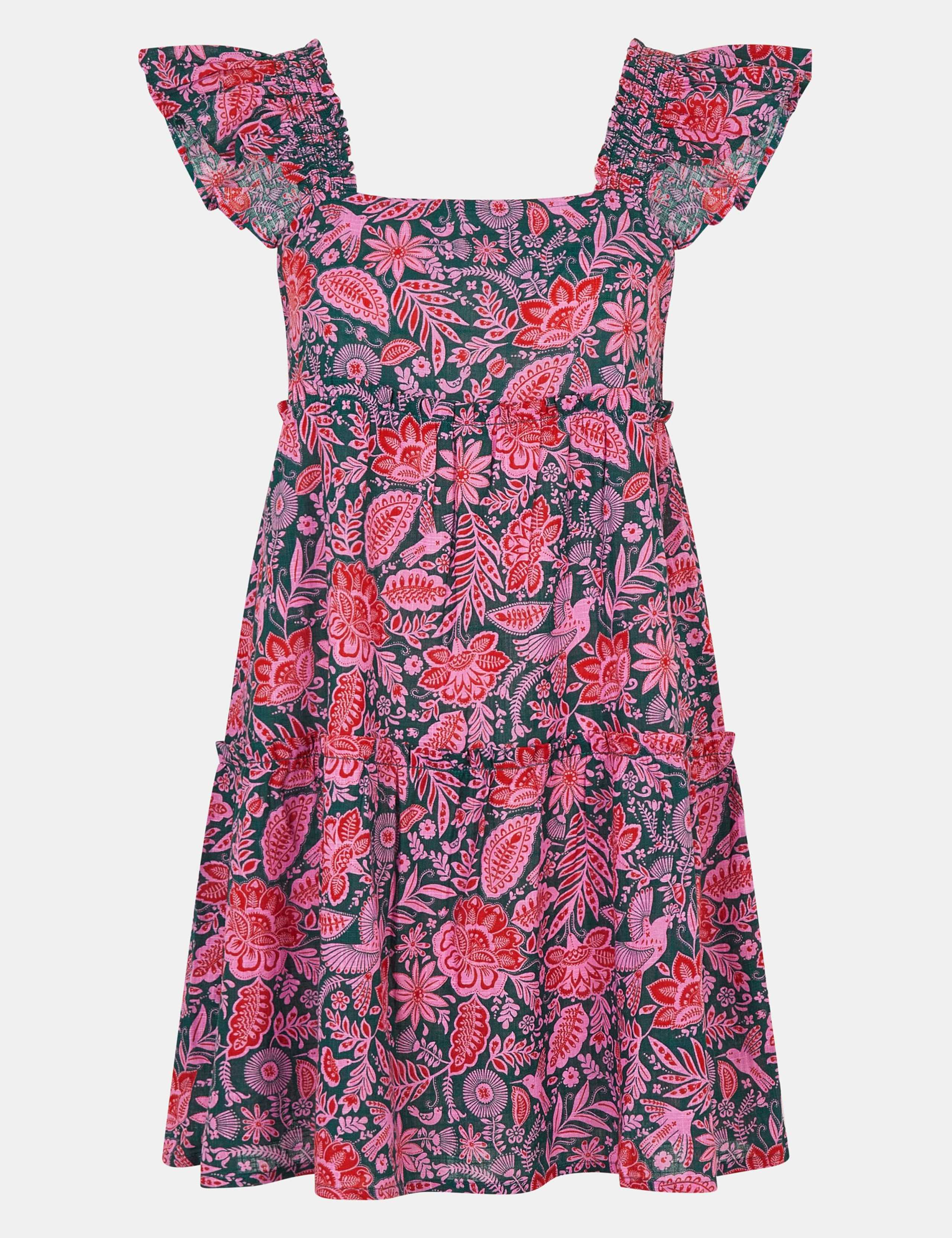 Pure Cotton Floral Mini Beach Dress 2 of 5