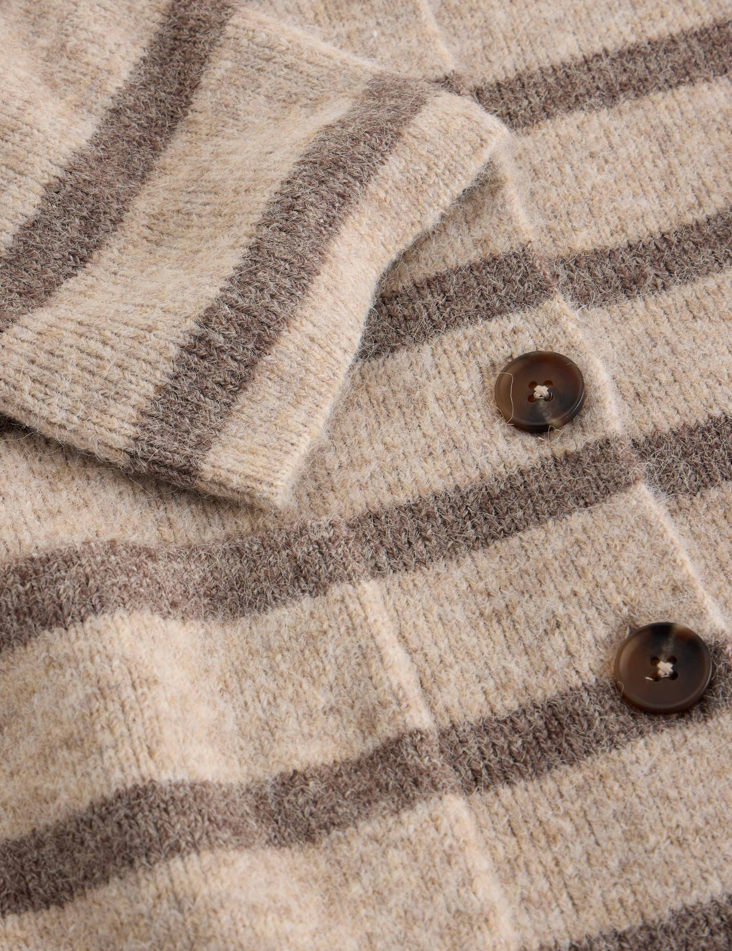 Striped Funnel Neck Cardigan 6 of 6