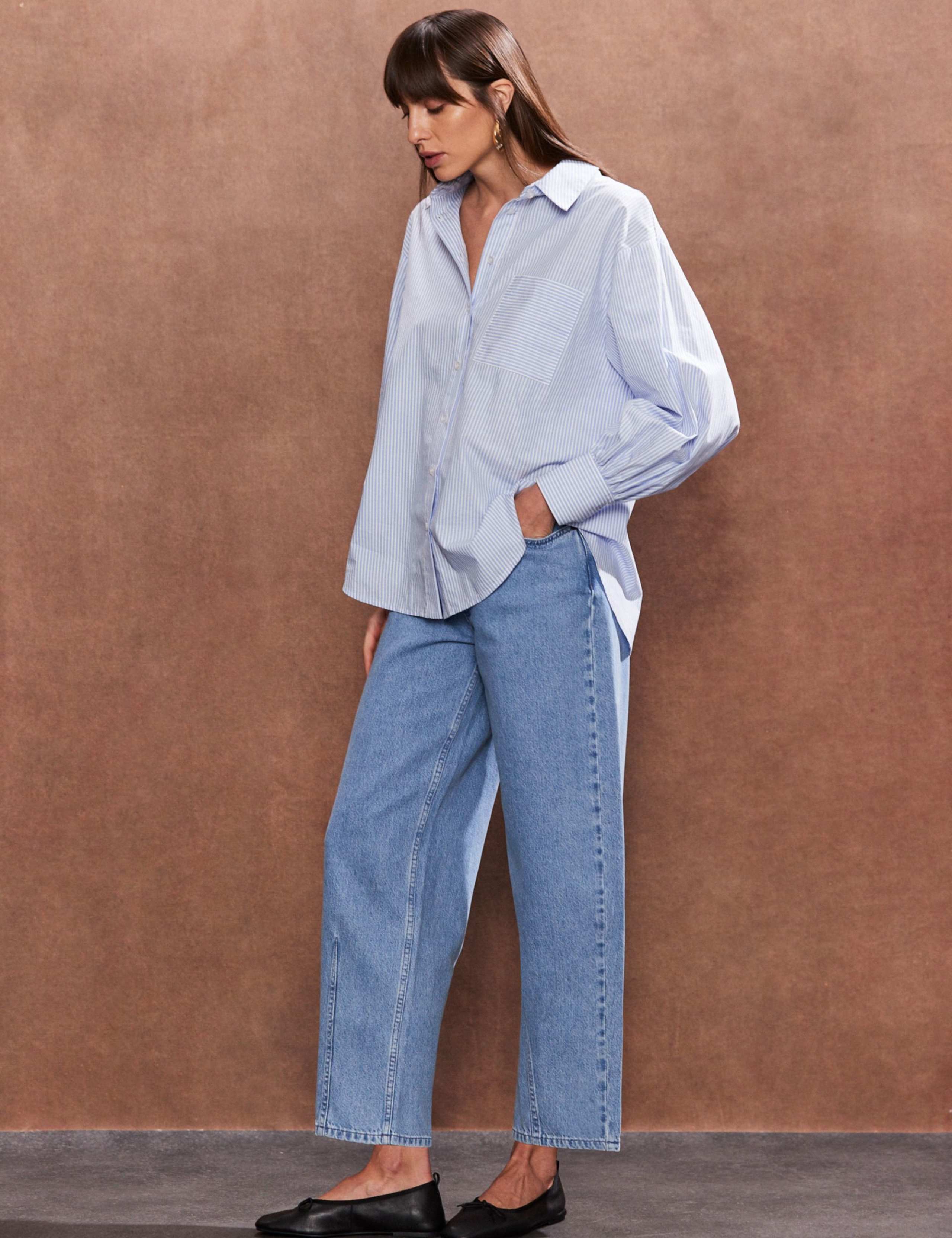 Pure Cotton Striped Relaxed Shirt 2 of 5