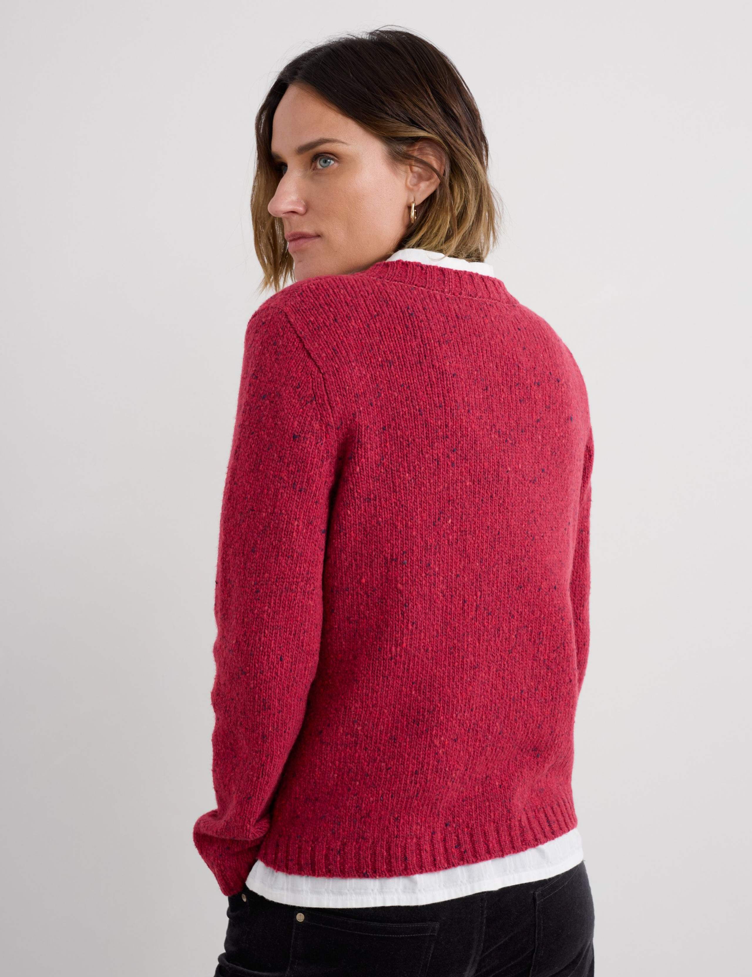 Merino Wool Rich Textured Crew Neck Jumper 3 of 5