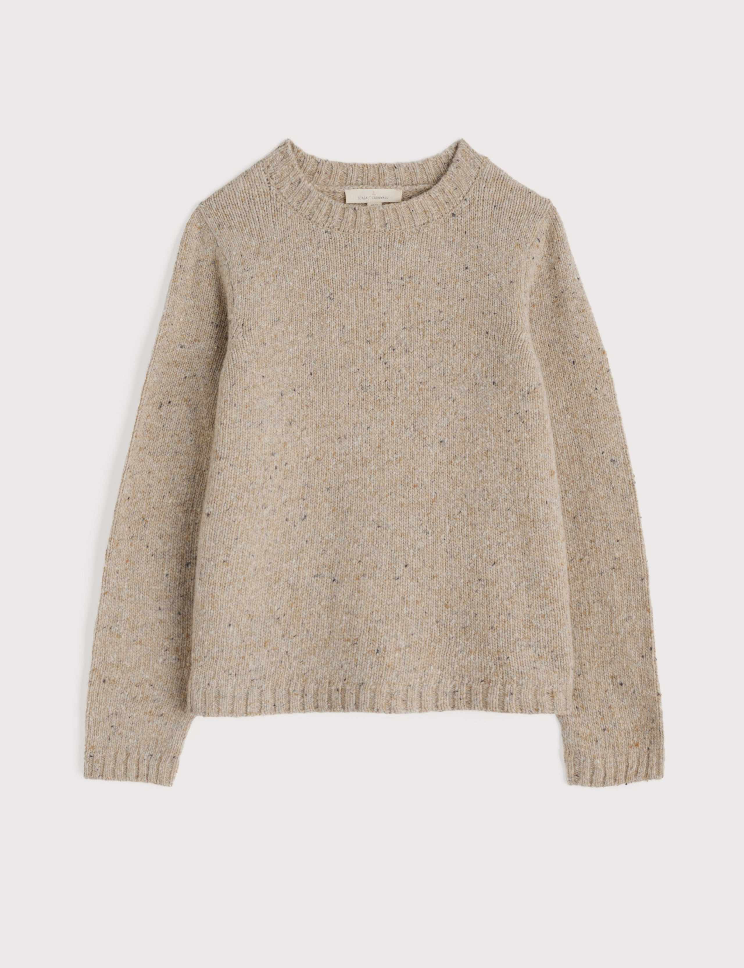 Merino Wool Rich Textured Crew Neck Jumper 2 of 5