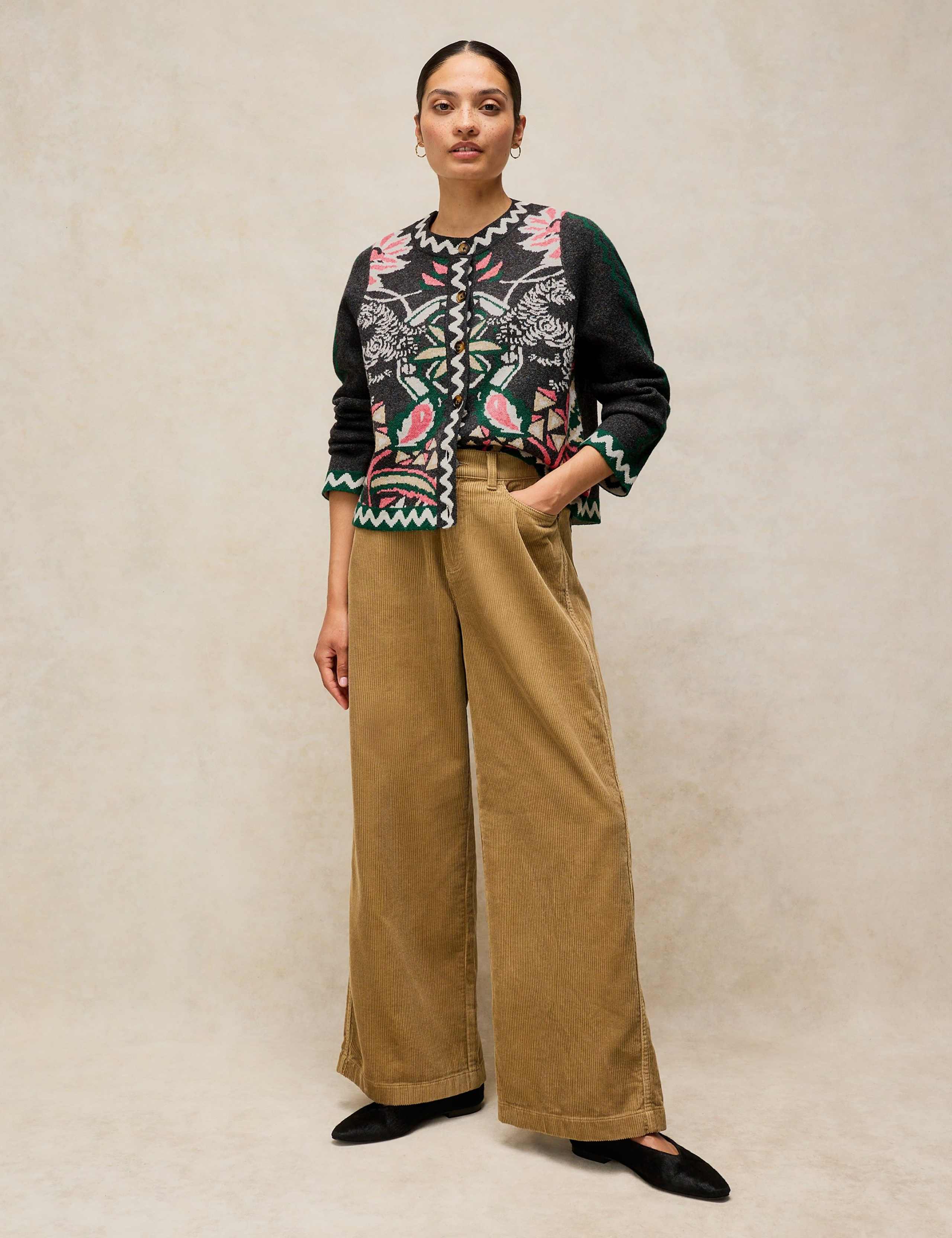 Patterned Crew Neck Knitted Jacket 3 of 7