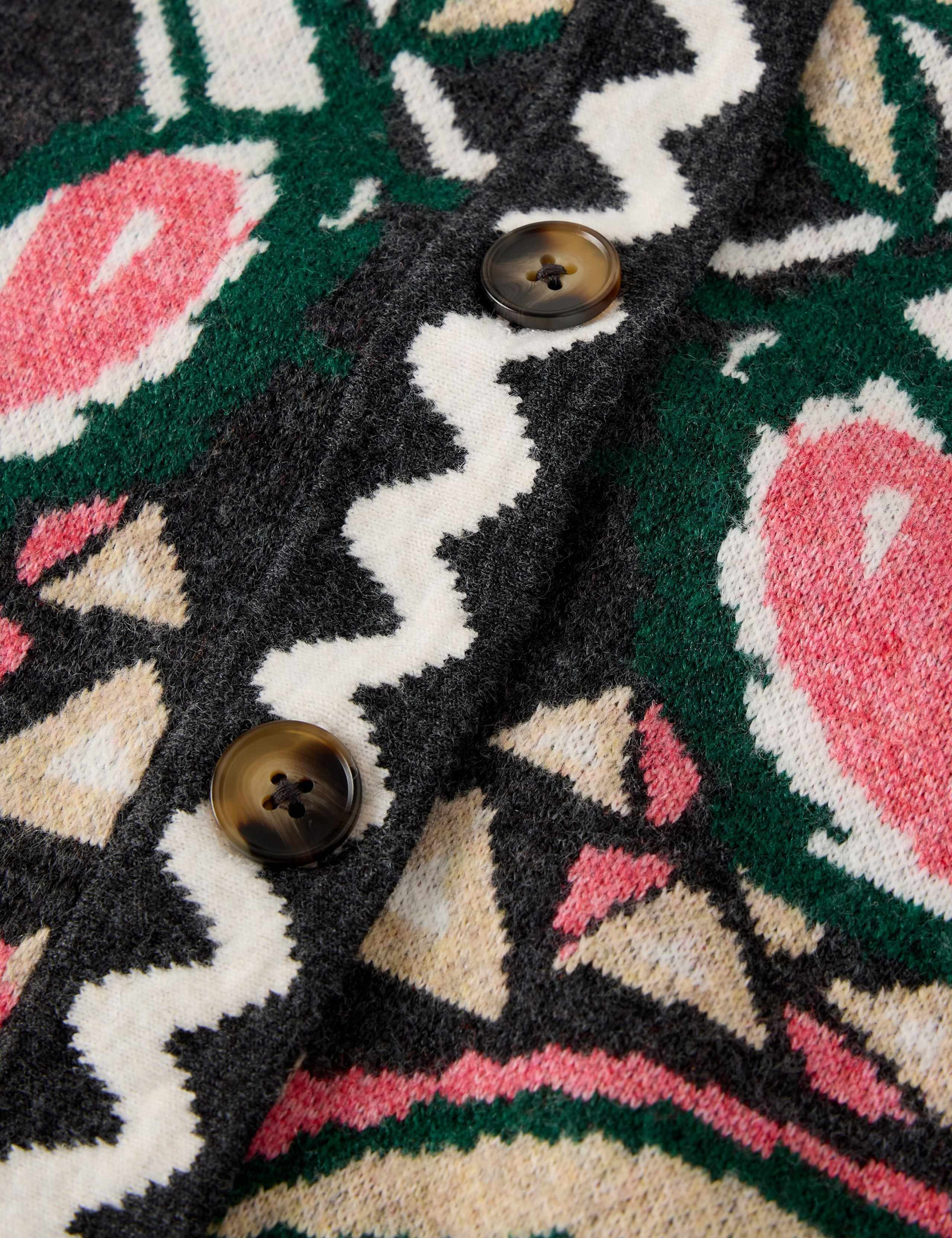 Patterned Crew Neck Knitted Jacket 6 of 7