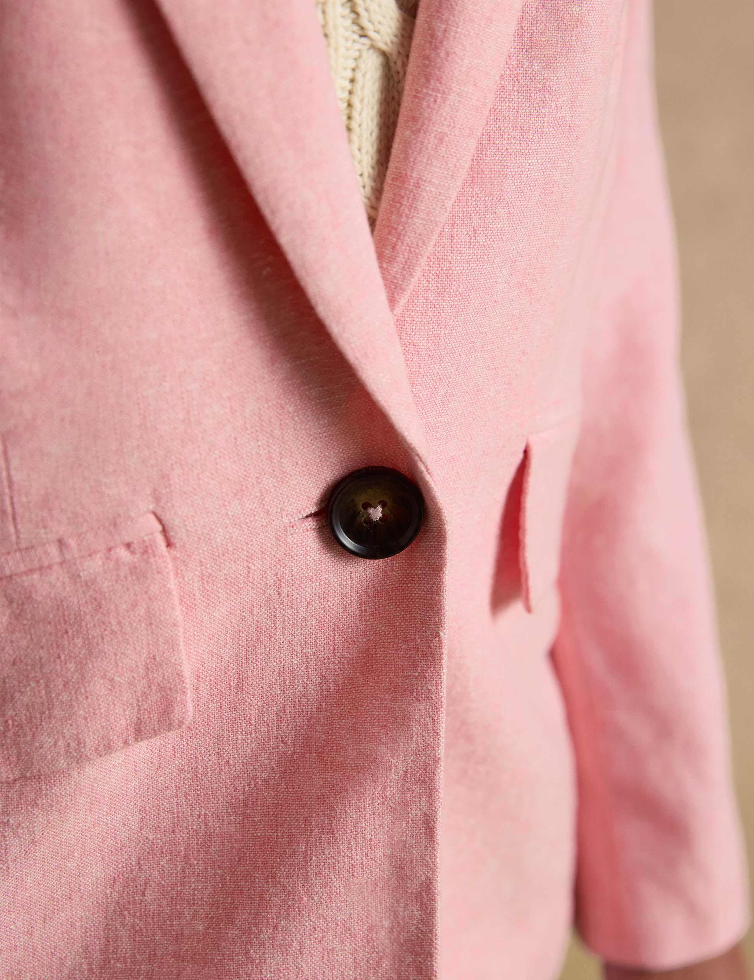 Linen Rich Single Breasted Blazer 7 of 11