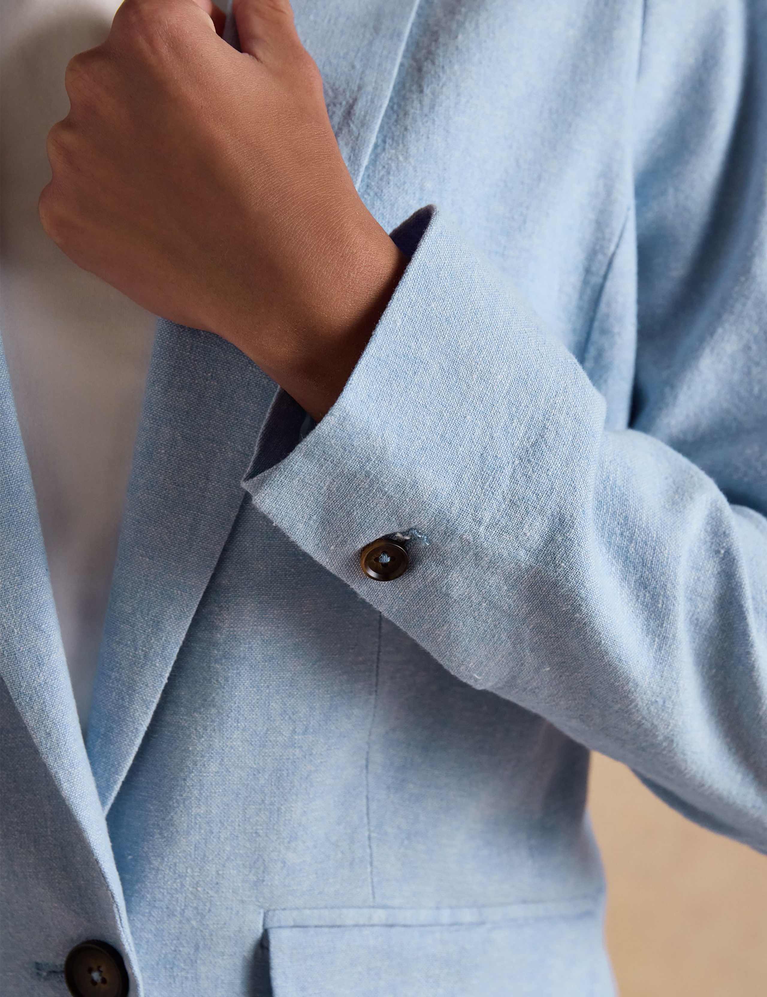 Linen Rich Single Breasted Blazer 7 of 8