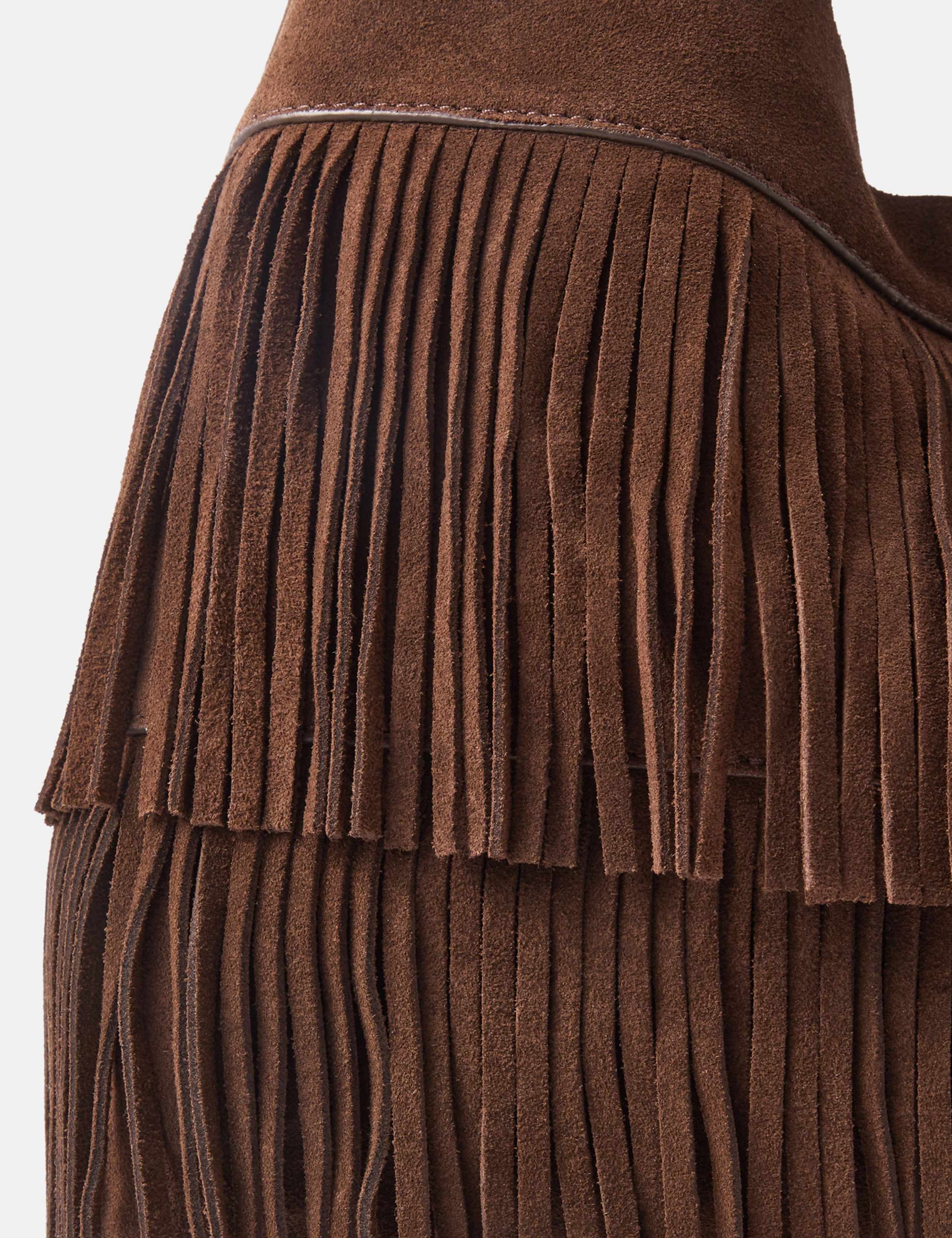 Suede Fringed Shoulder Bag 5 of 5