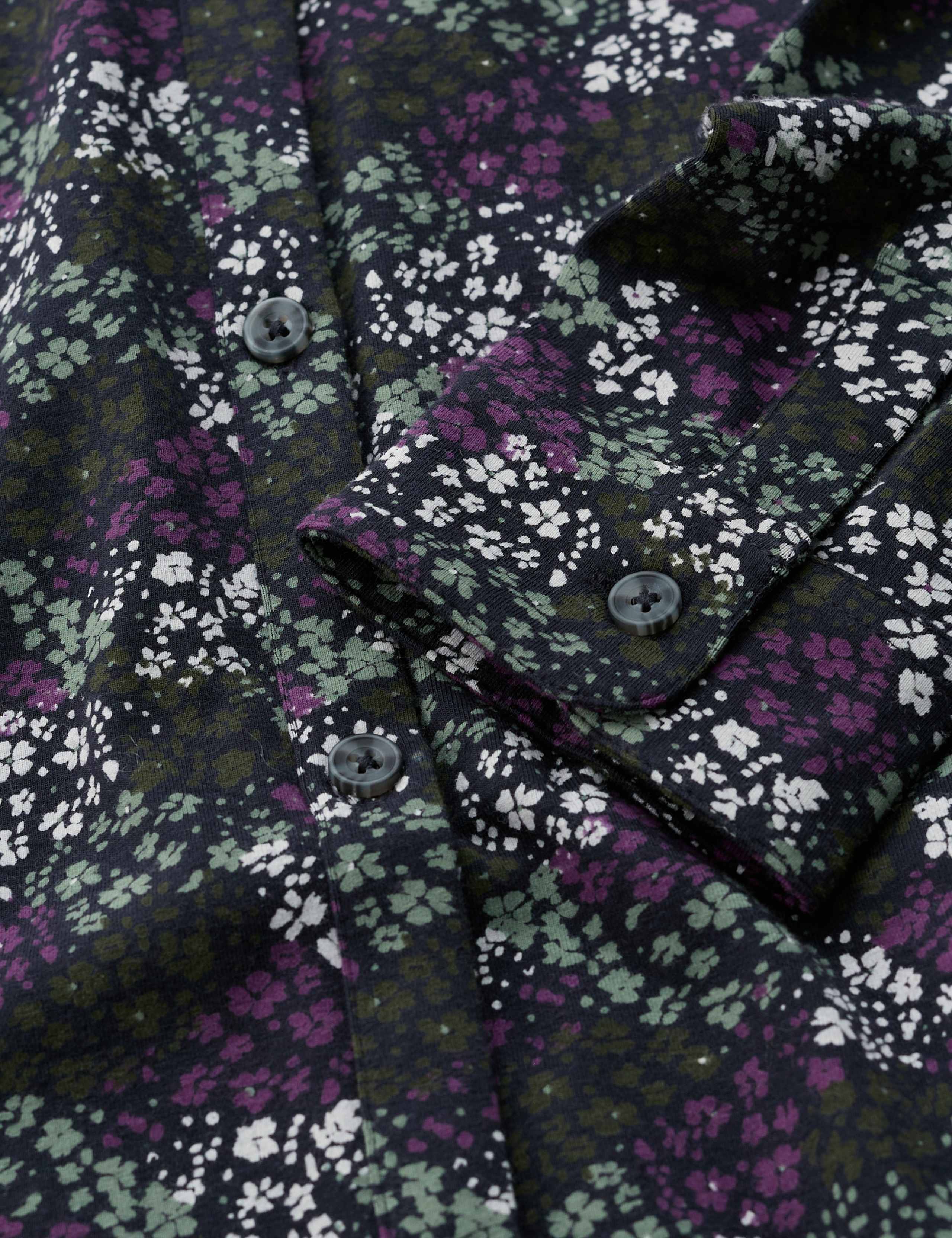 Floral Collared Long Sleeve Relaxed Fit Tunic 4 of 5