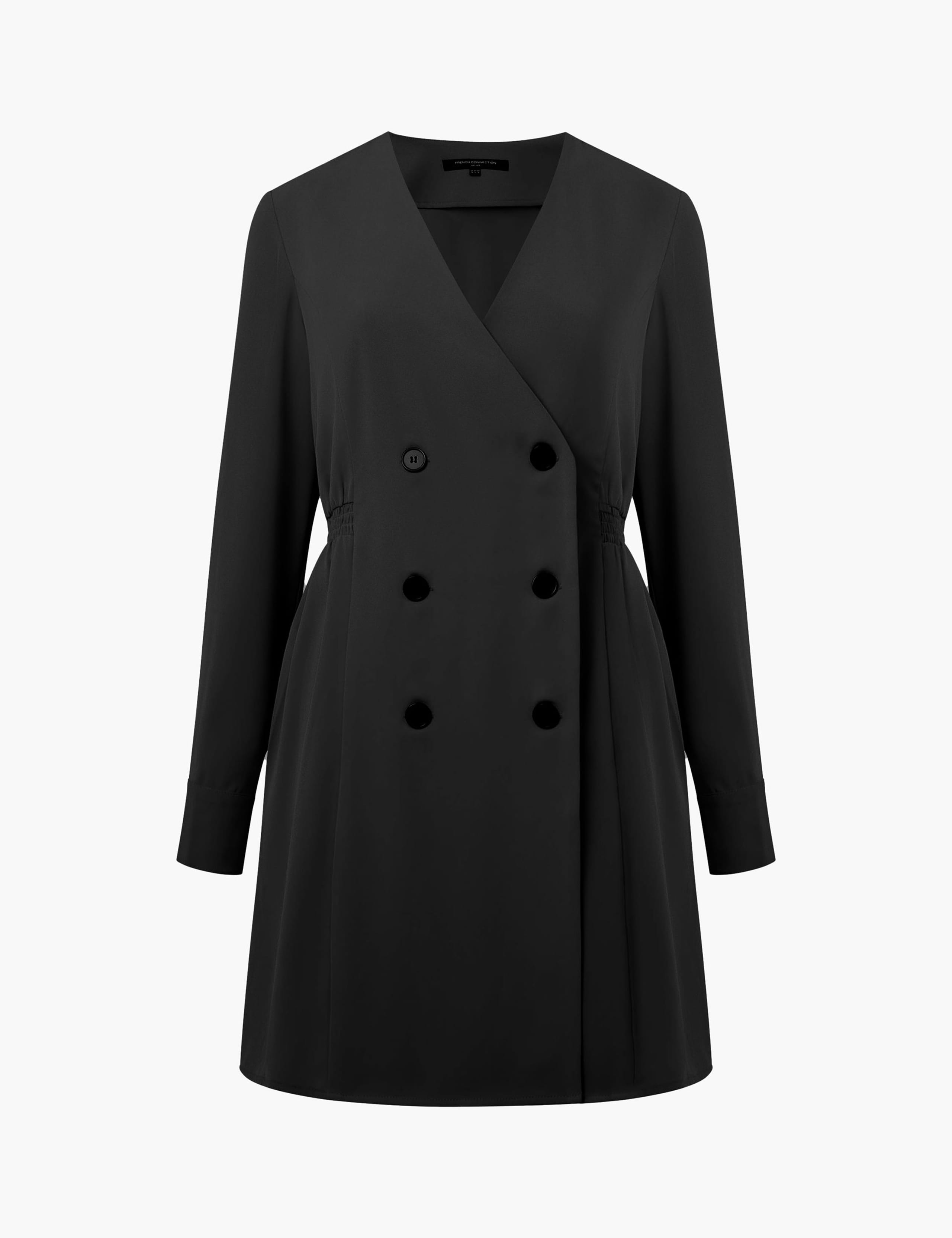 Crepe Button Front Mini Tailored Dress 2 of 3