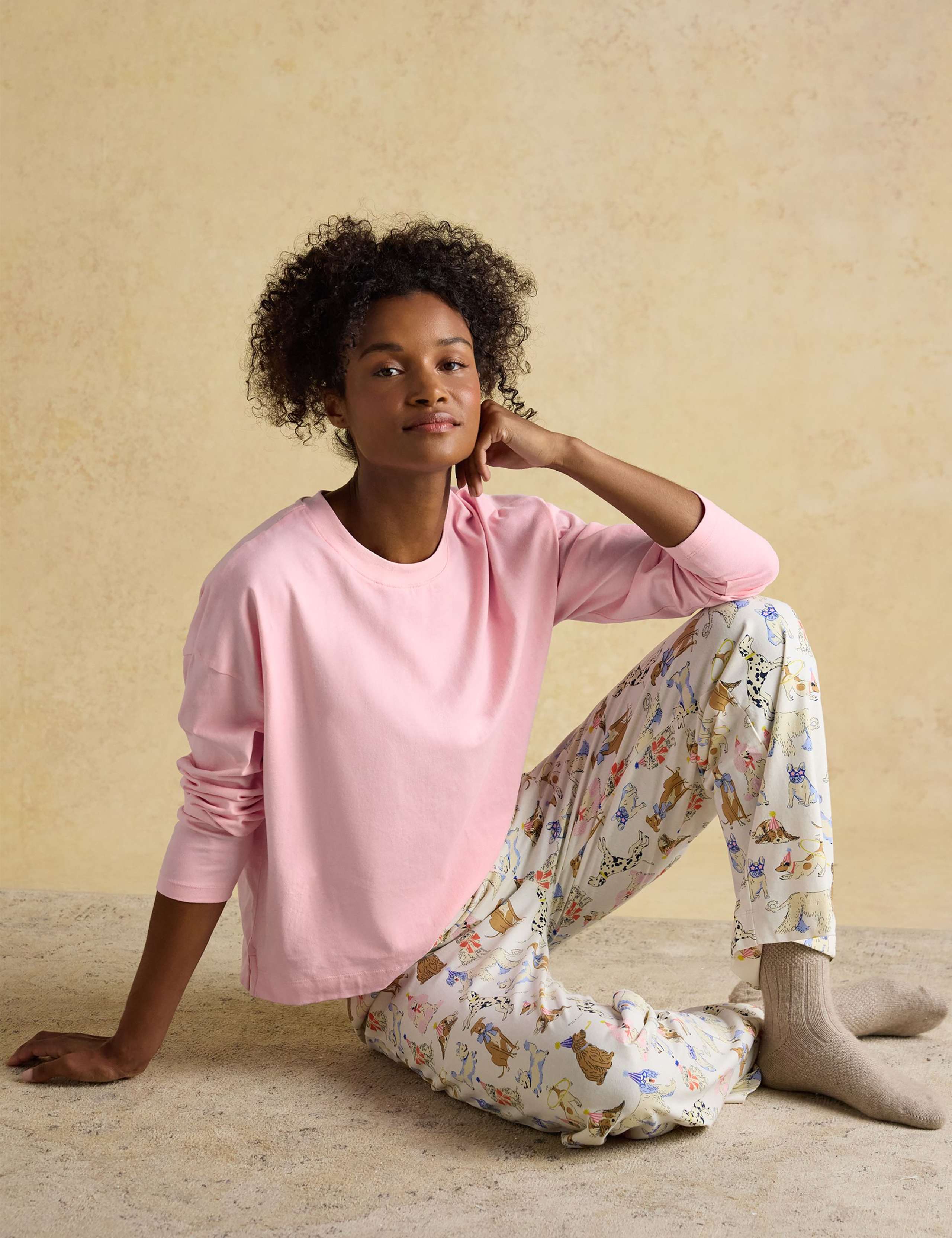 Pure Cotton Dog Print Pyjama Set 5 of 7