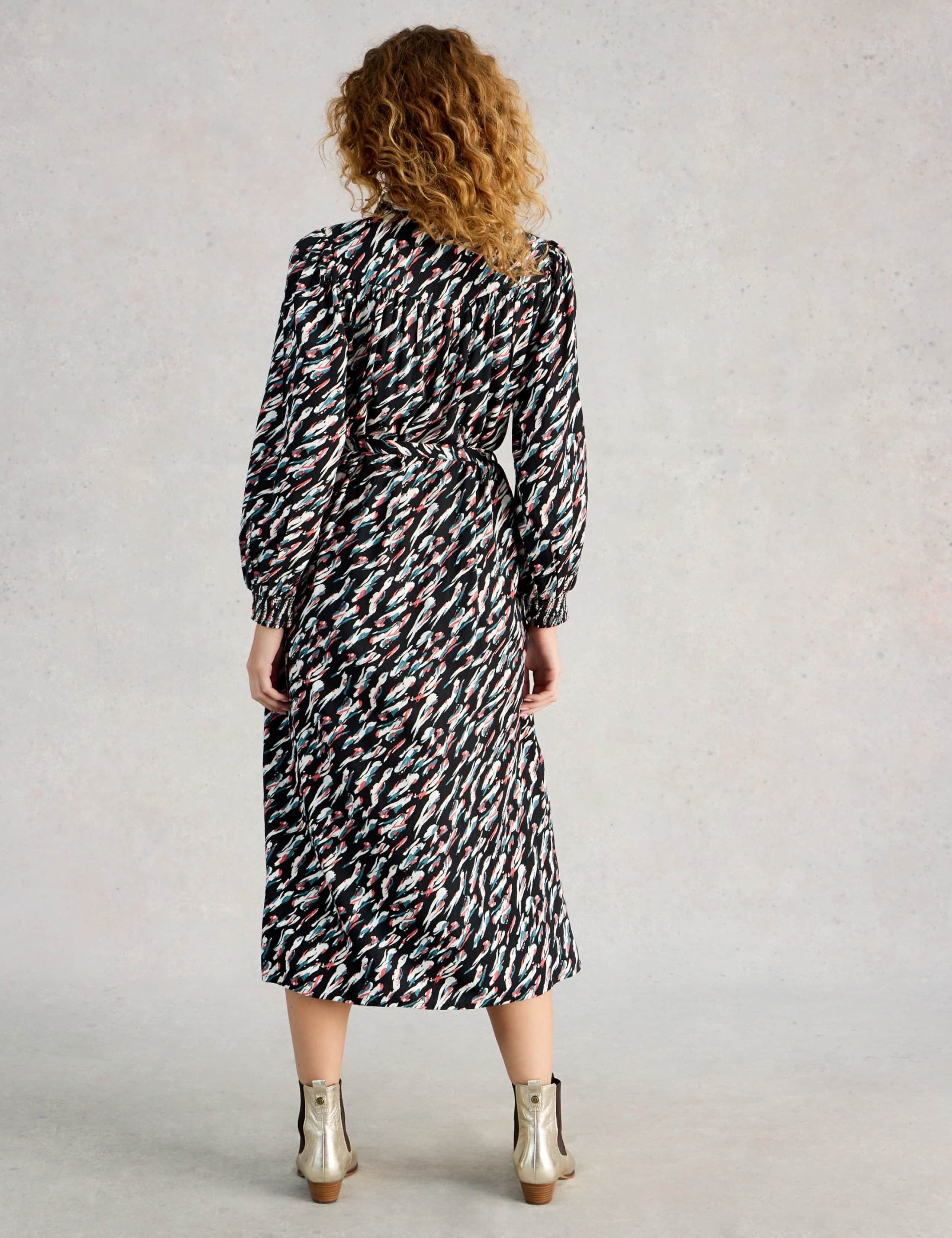 Patterned Midi Shirt Dress 5 of 6
