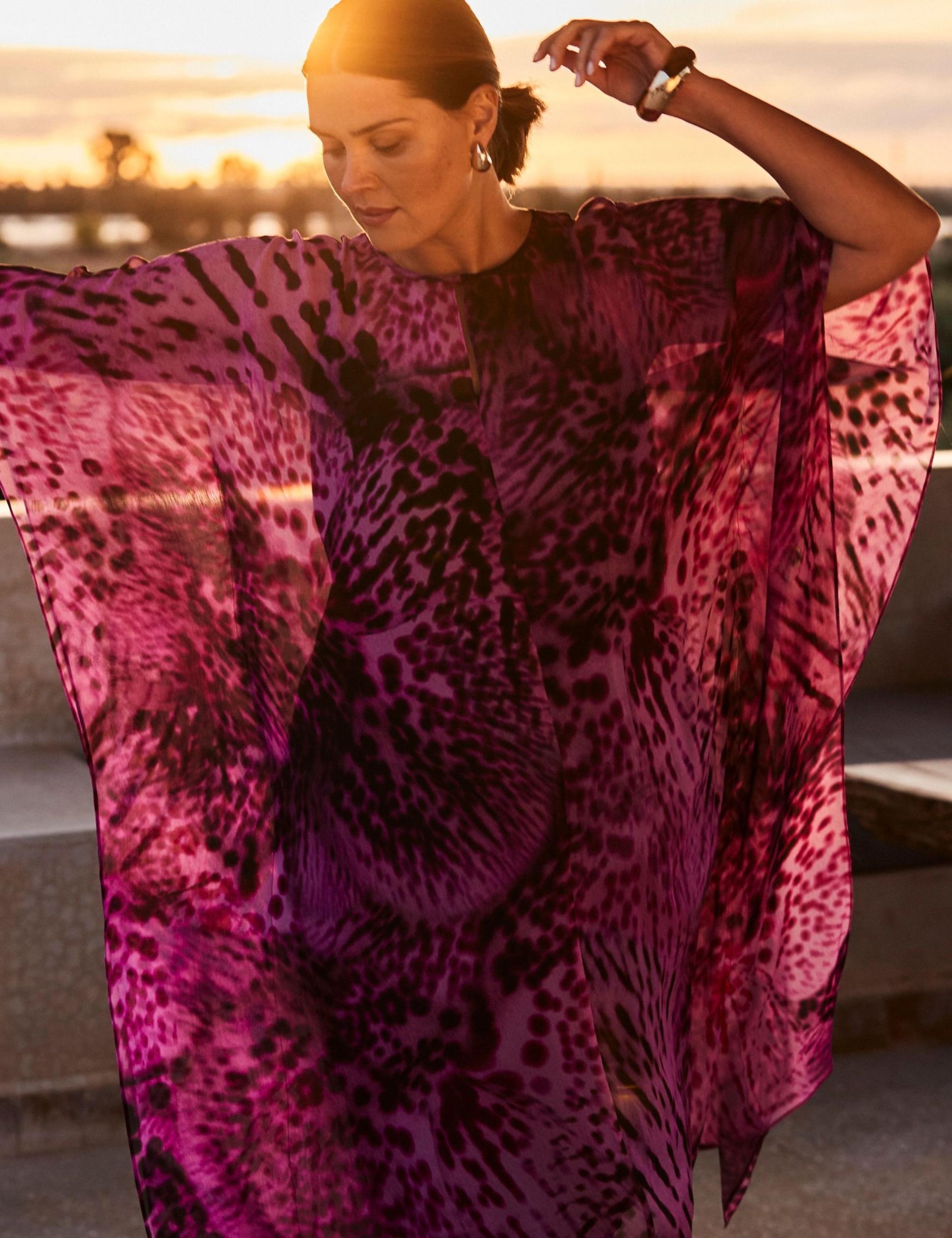Animal Print Midi Kaftan Dress 2 of 6