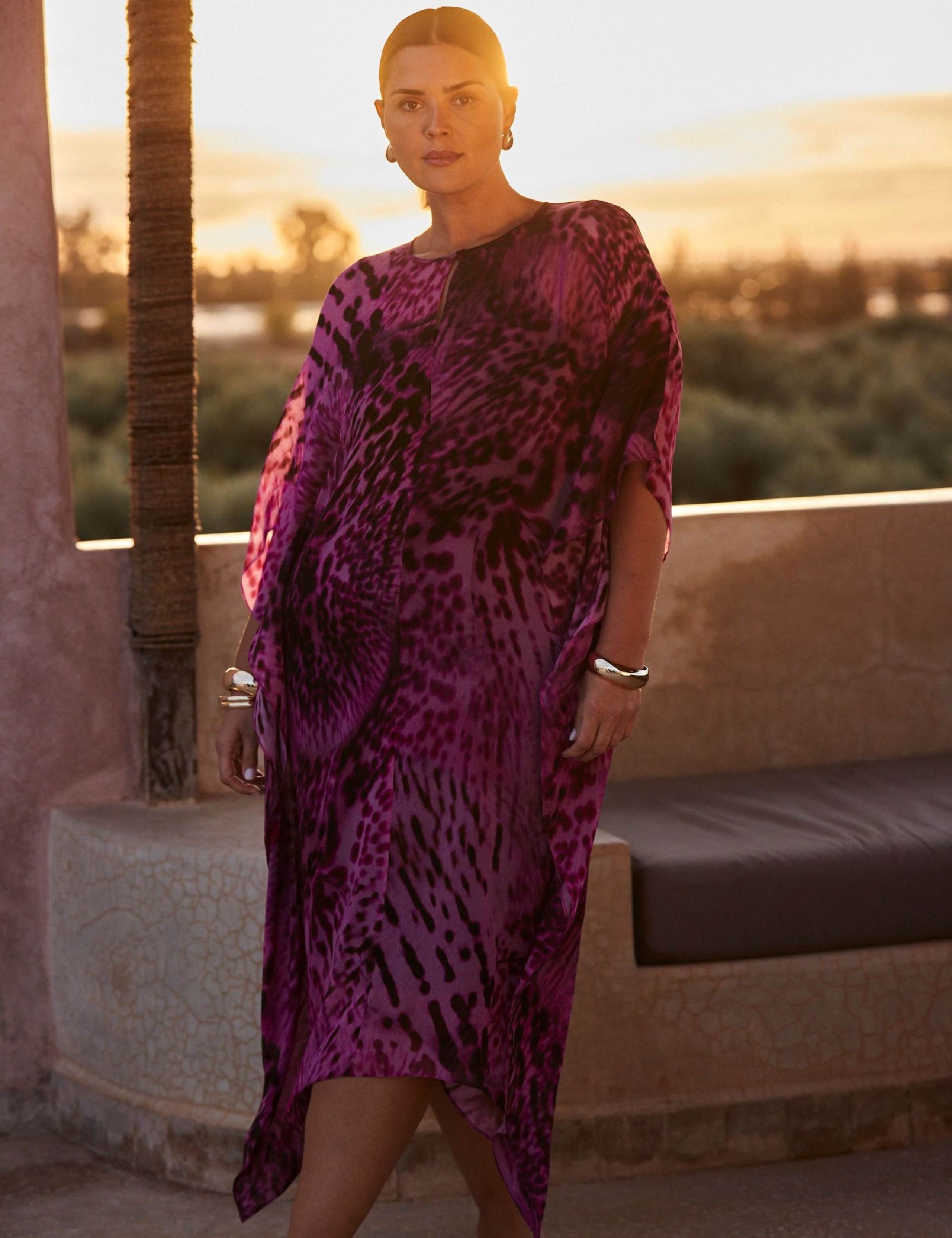 Animal Print Midi Kaftan Dress 3 of 6