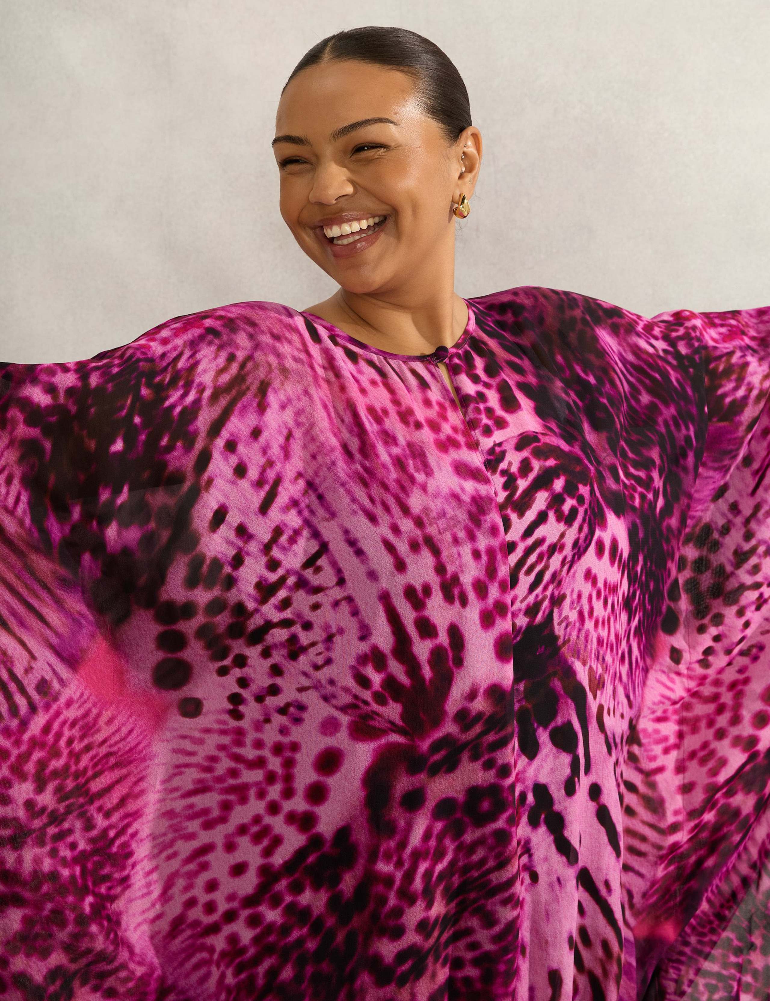Animal Print Midi Kaftan Dress 6 of 6