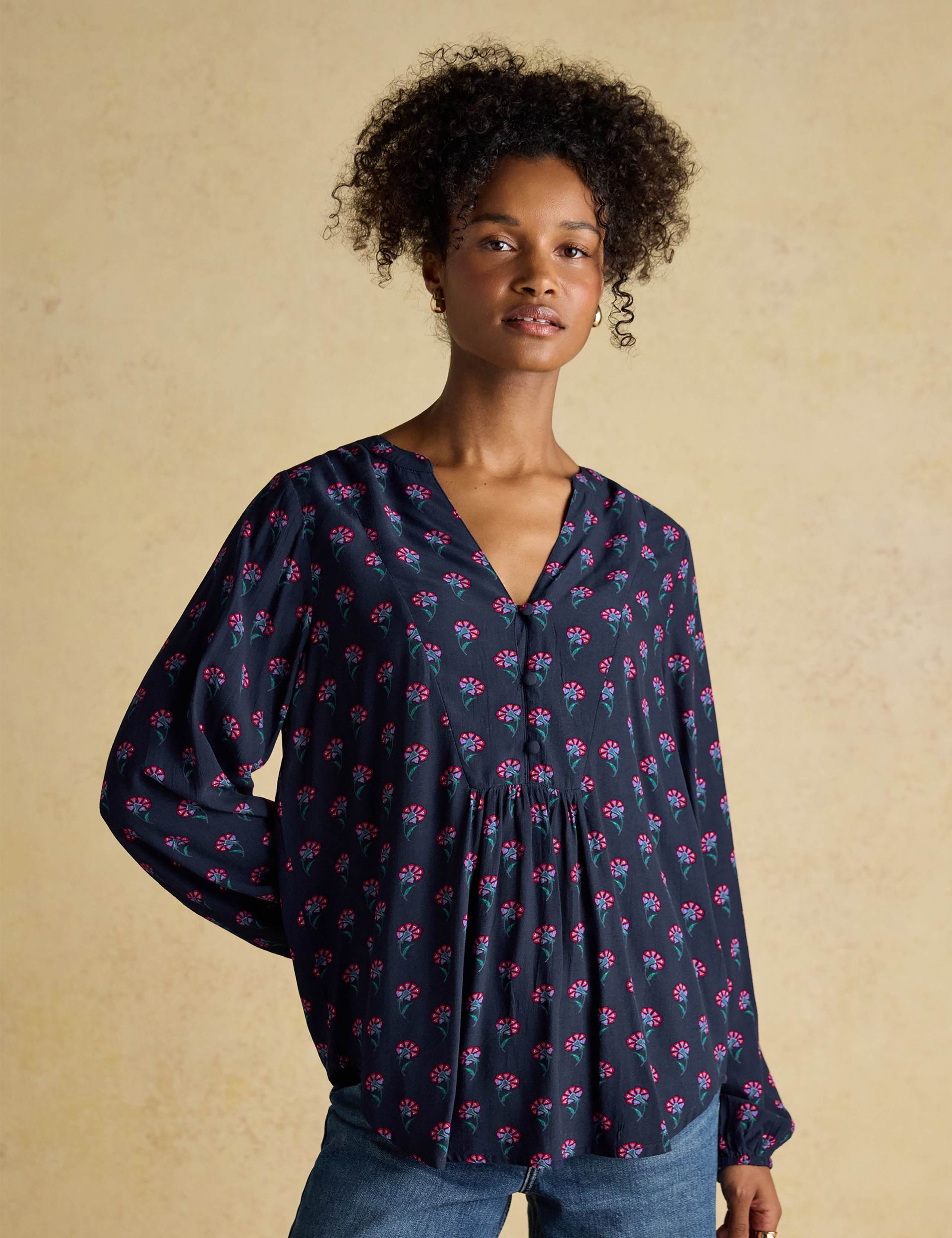 Floral V-Neck Blouse 3 of 8
