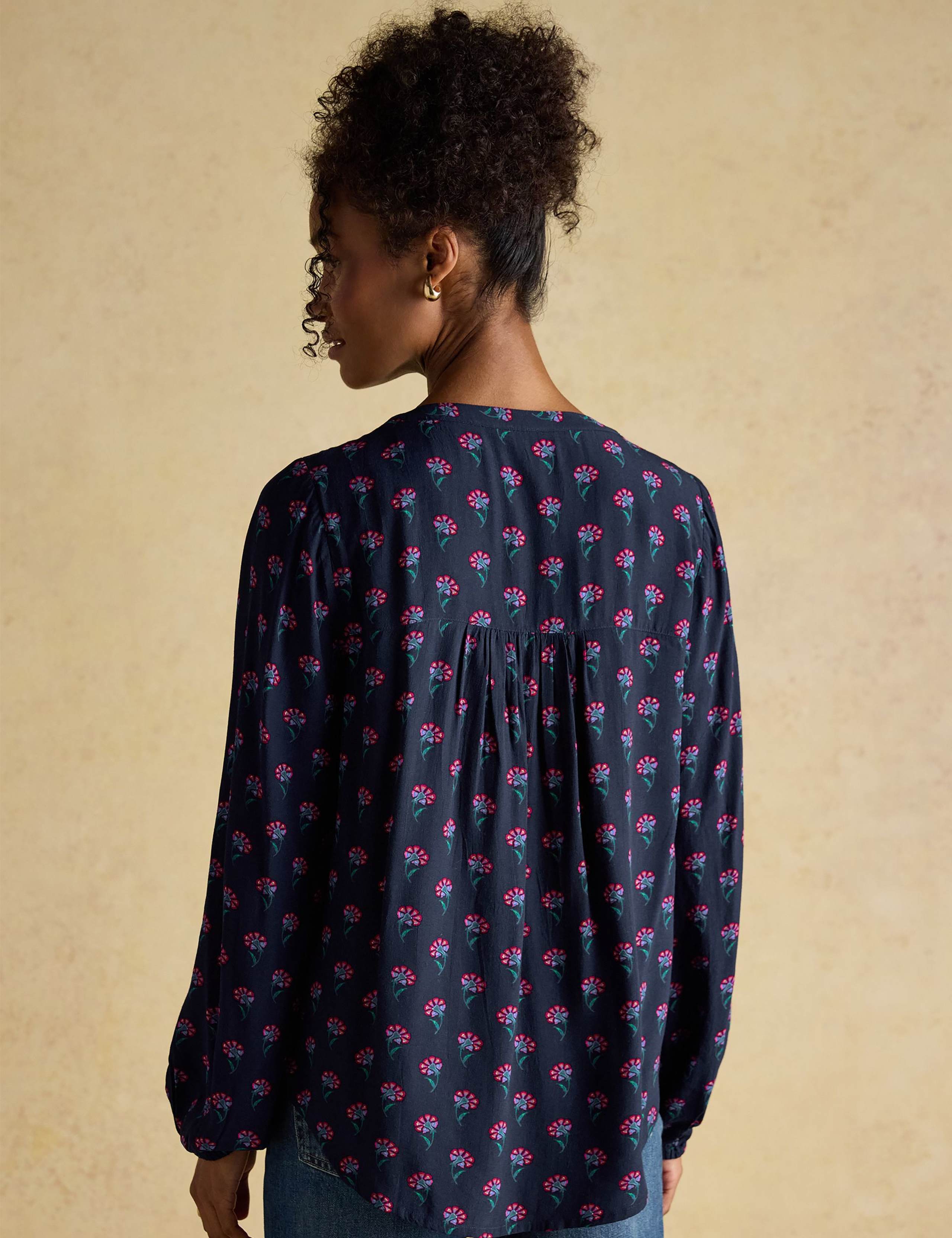 Floral V-Neck Blouse 4 of 8