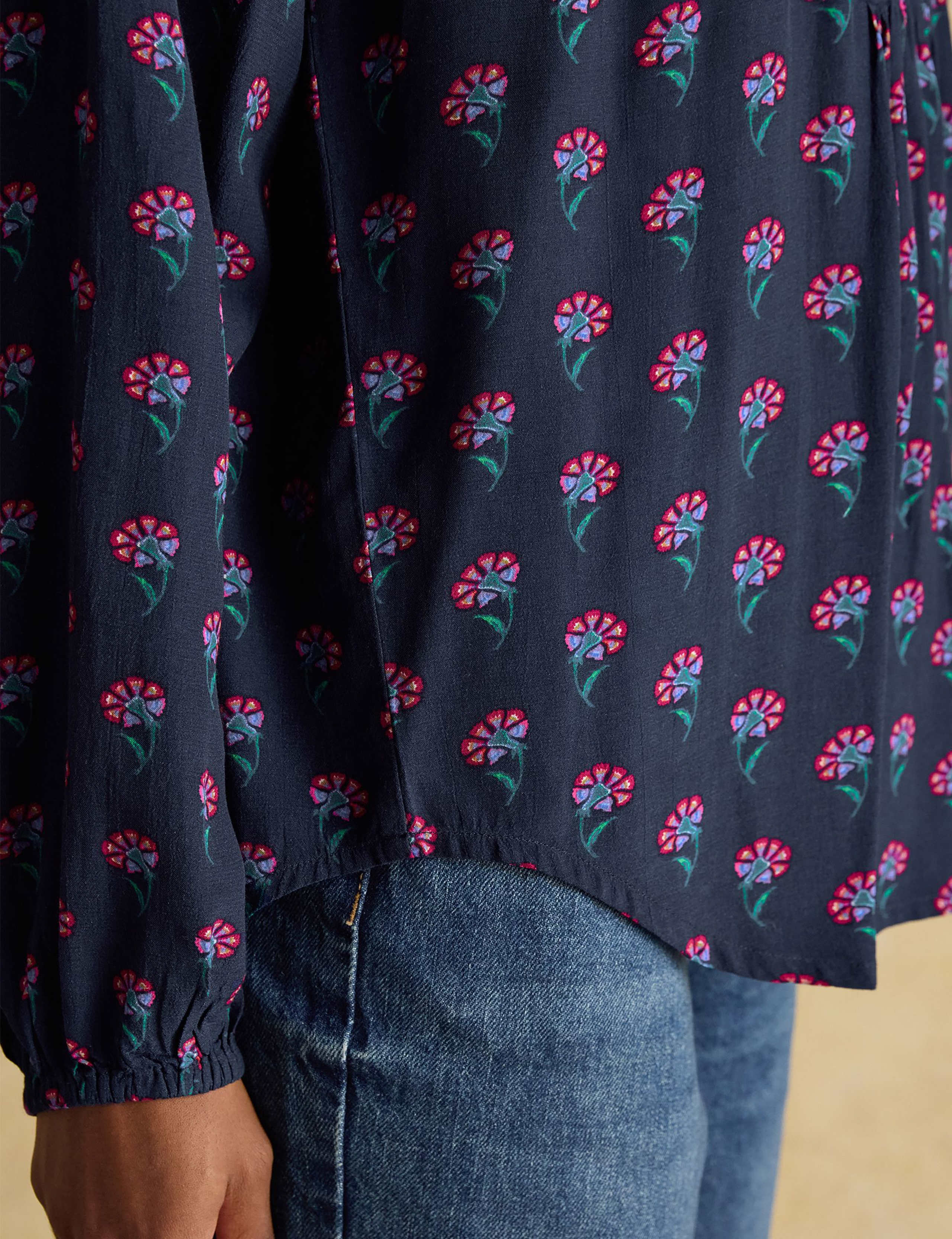 Floral V-Neck Blouse 7 of 8