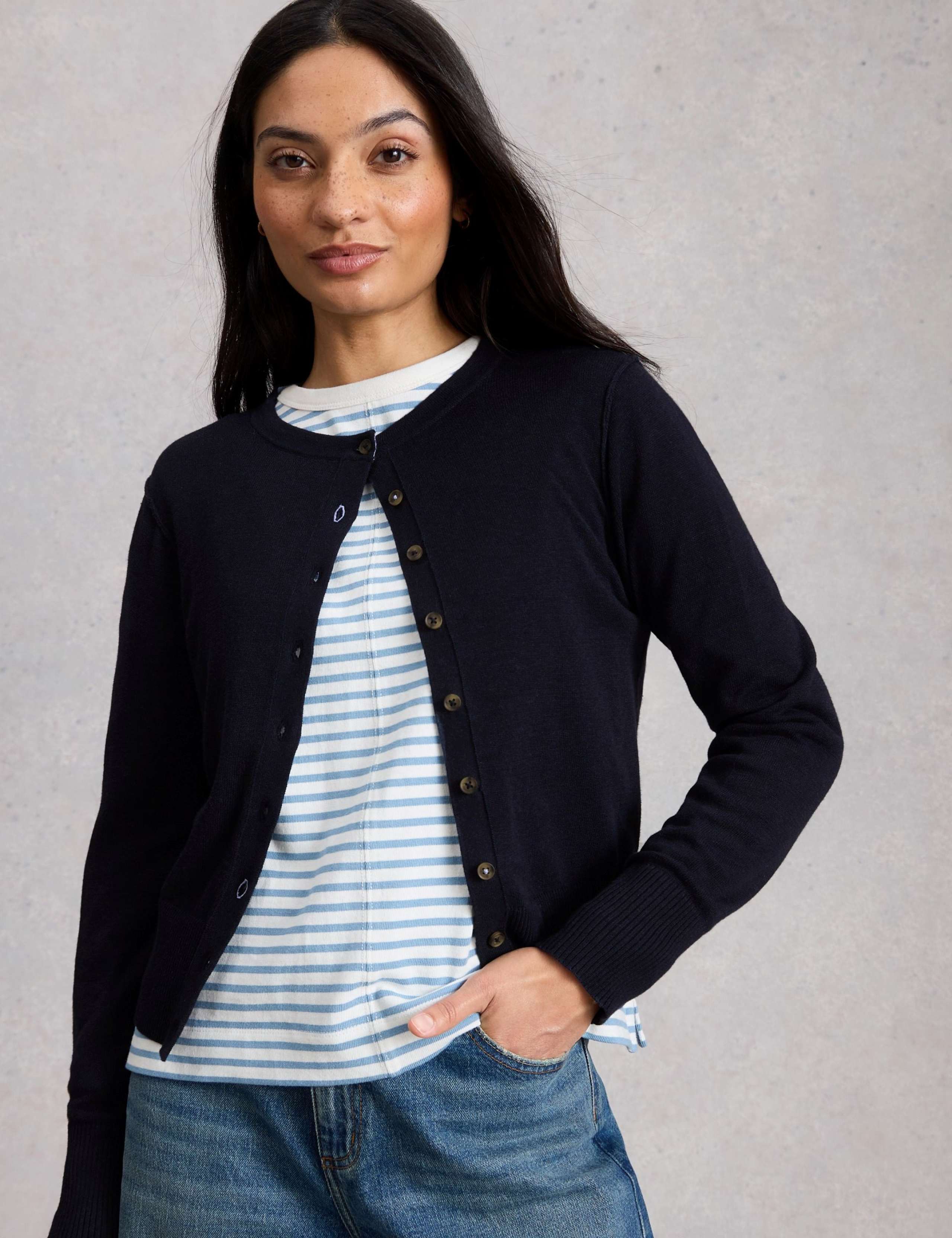 Pure Cotton Crew Neck Button Through Cardigan 6 of 6