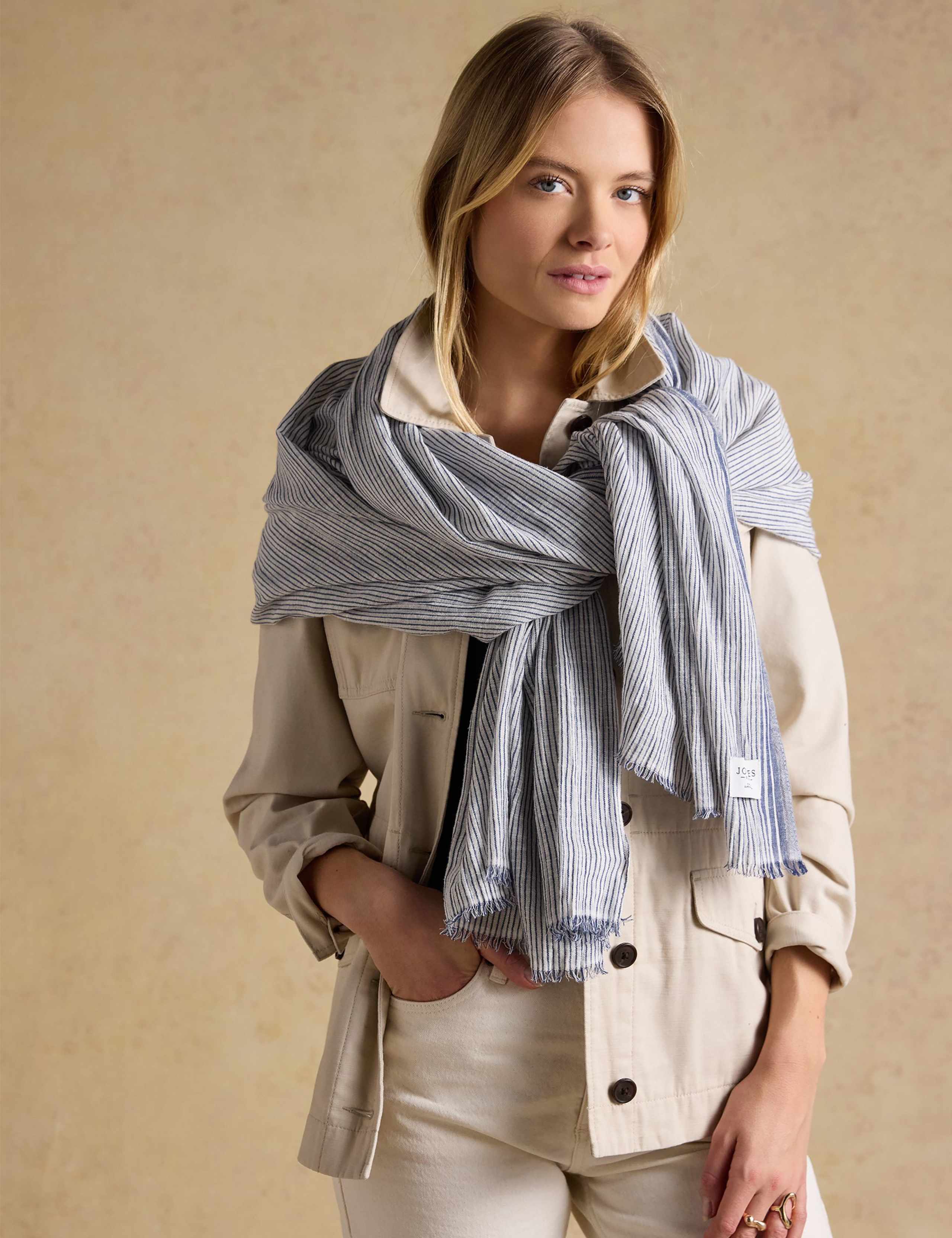 Pure Cotton Bright Striped Scarf 2 of 6