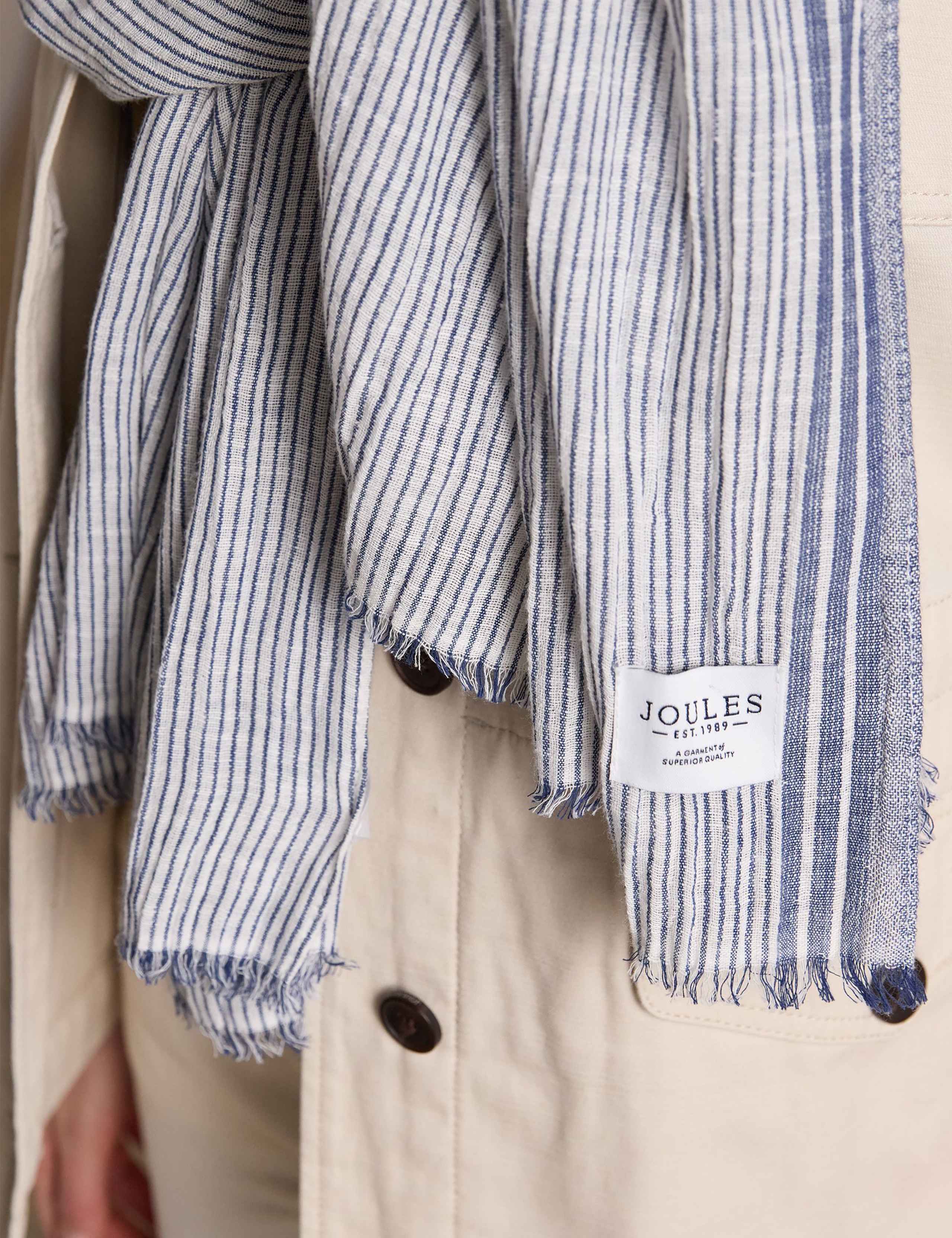 Pure Cotton Bright Striped Scarf 4 of 6