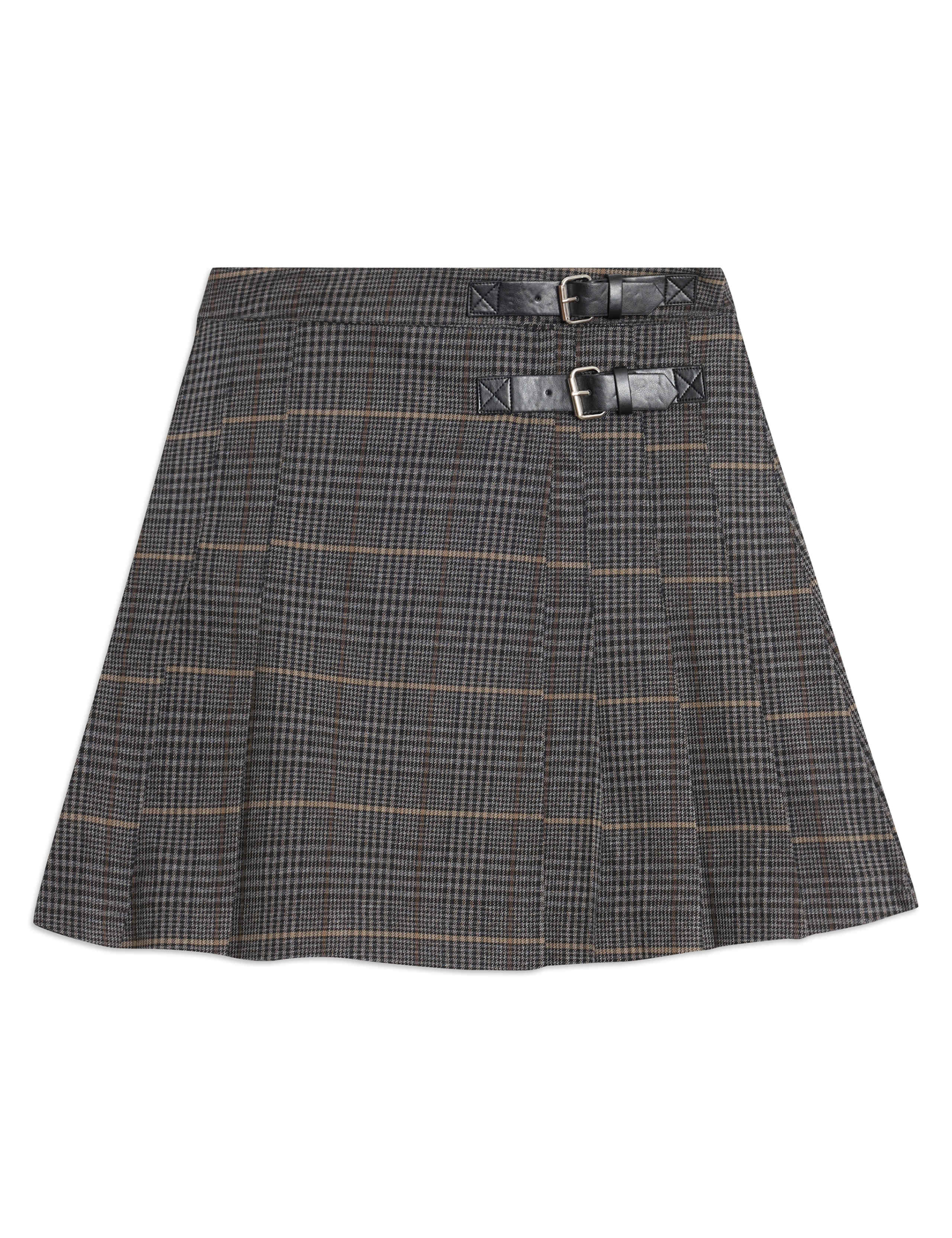 Checked Pleated Mini Skirt 2 of 4
