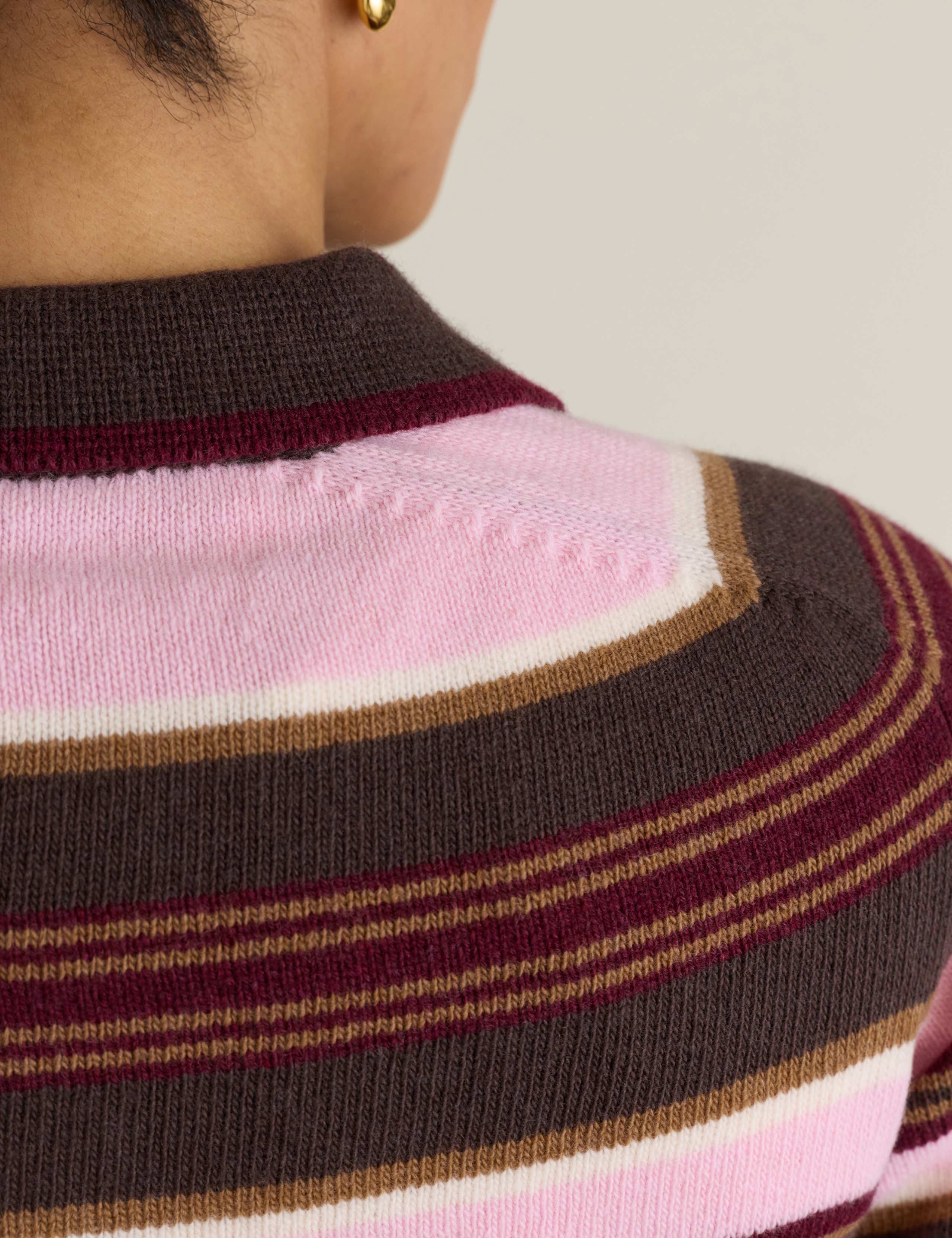 Wool Rich Striped Cardigan 3 of 4