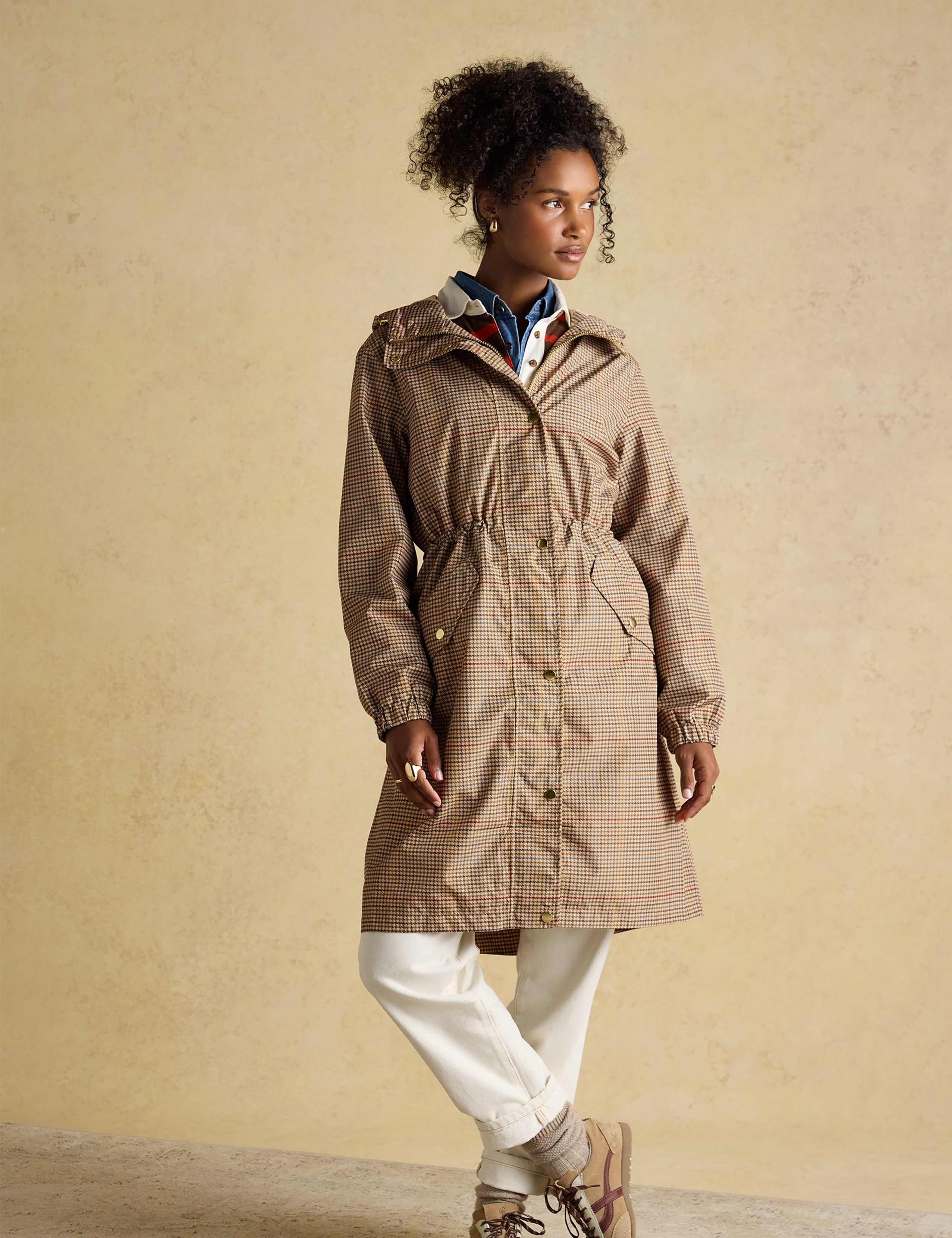 Checked Packaway Longline Raincoat 3 of 11