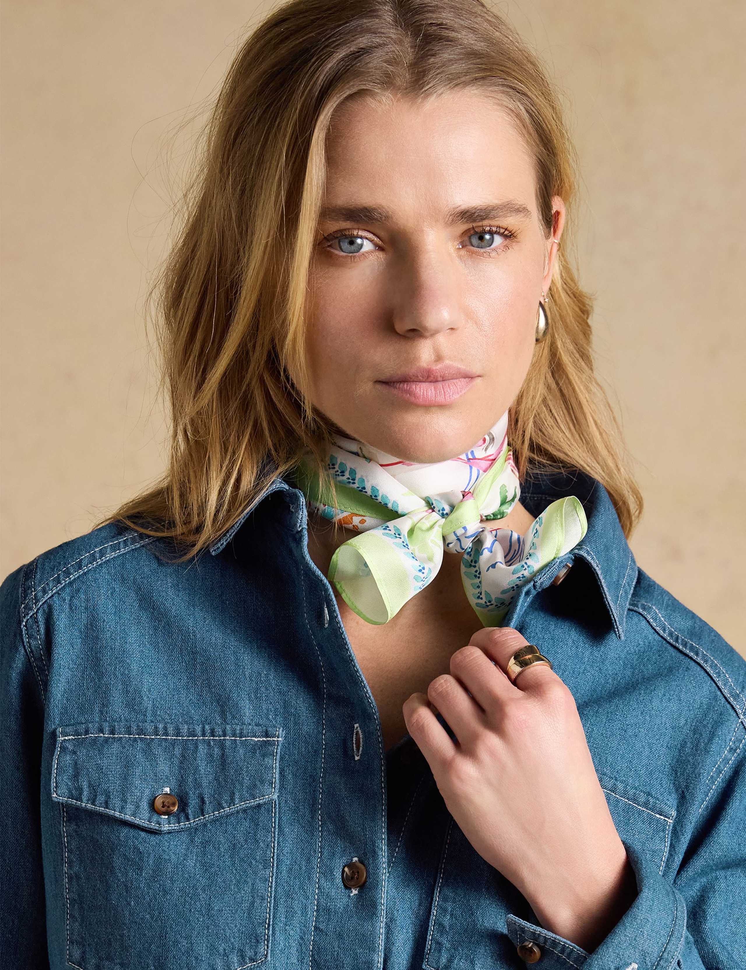 Pure Silk Woven Printed Skinny Scarf 5 of 7