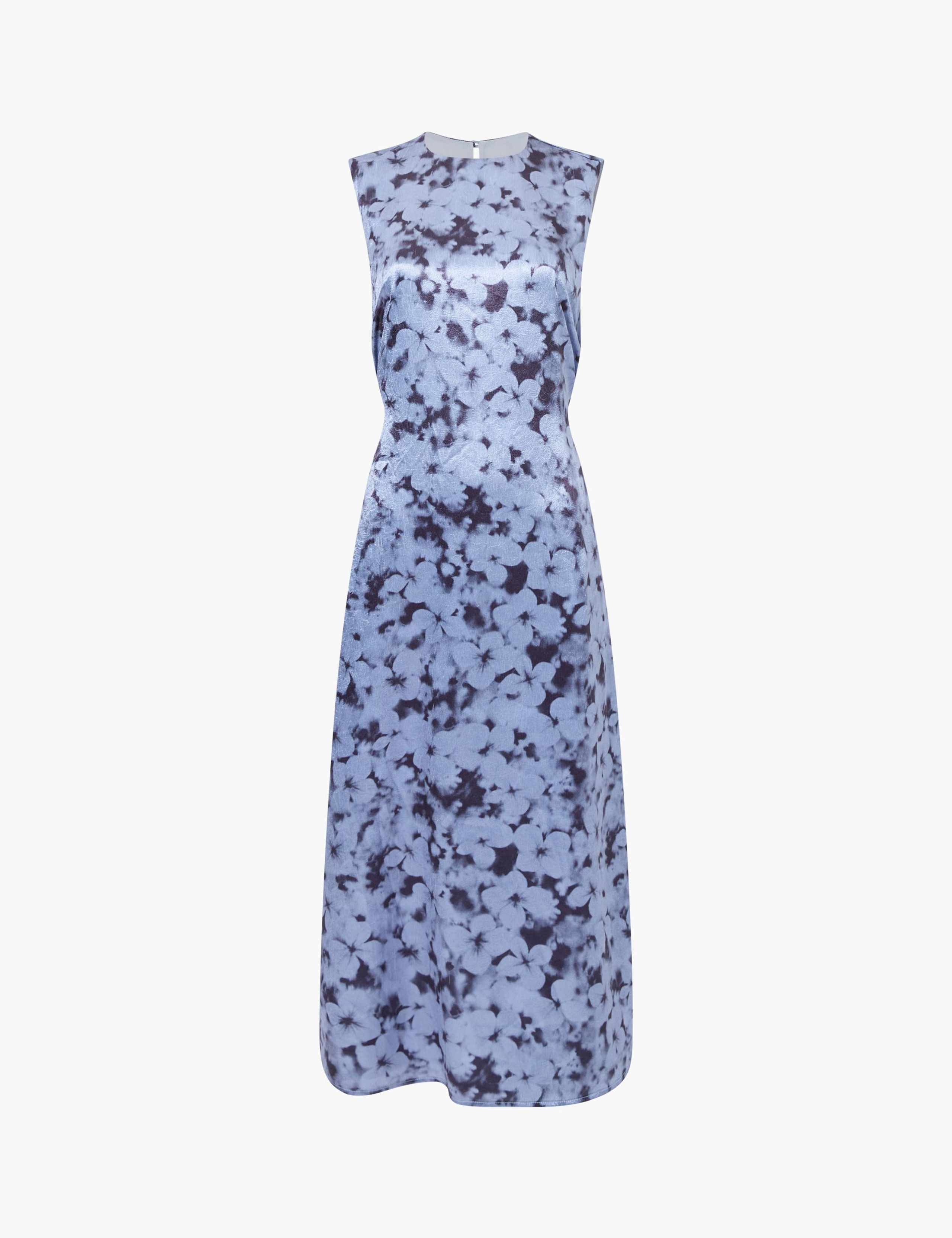 Floral Tie Waist Midi Column Dress 2 of 3