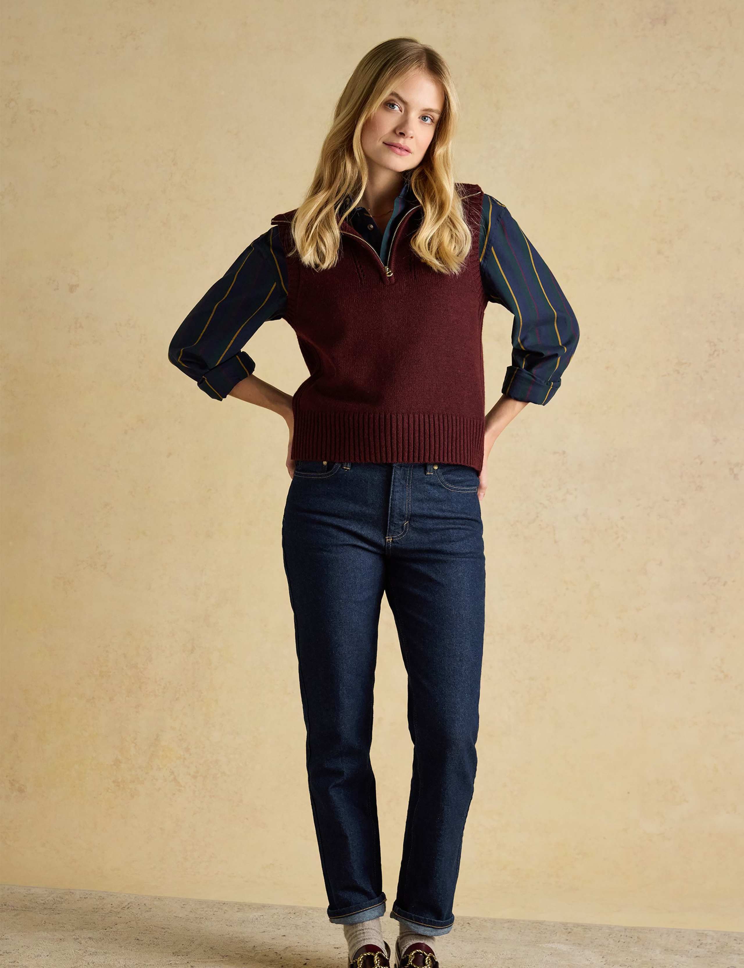 Half Zip Knitted Vest with Wool 3 of 7