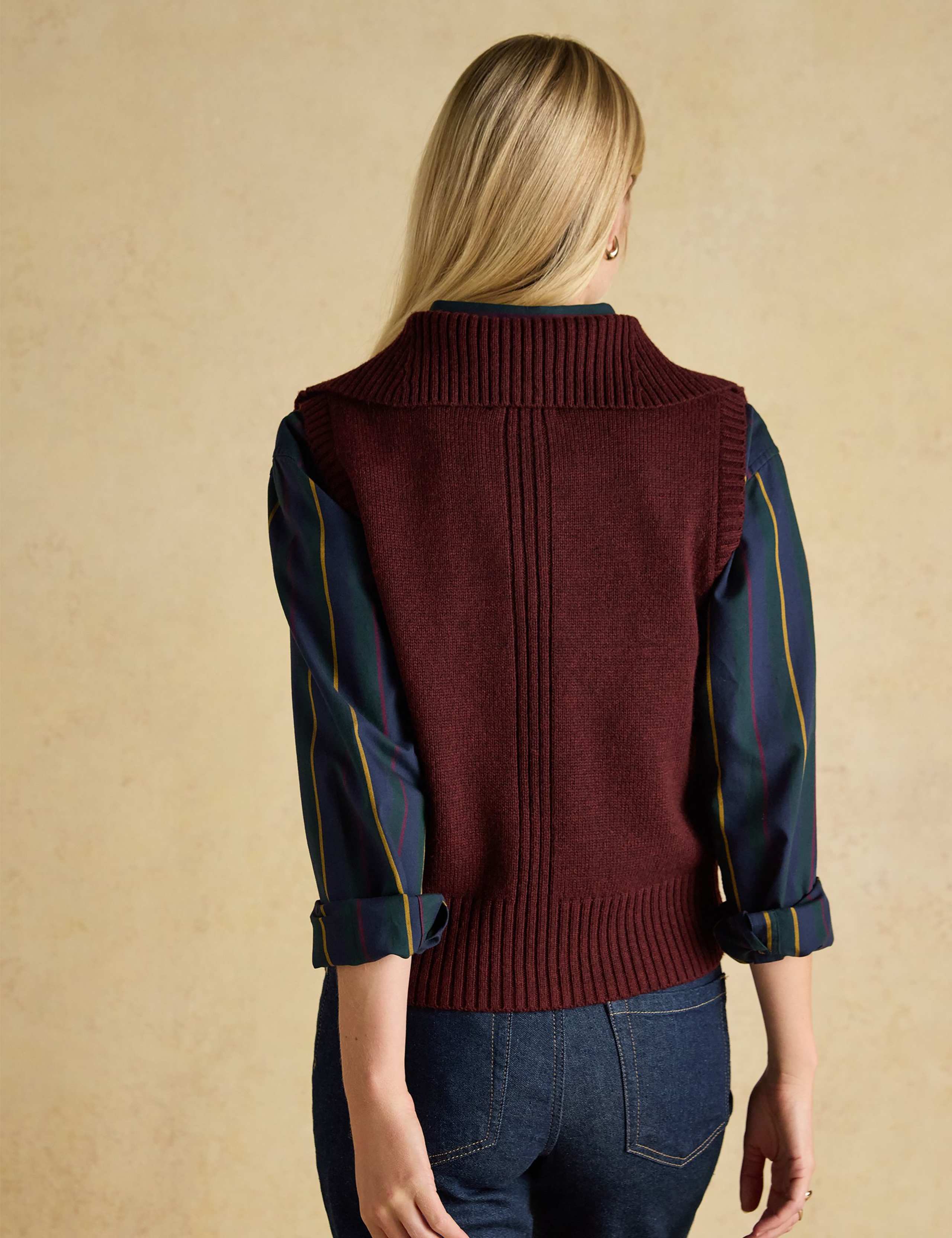 Half Zip Knitted Vest with Wool 4 of 7