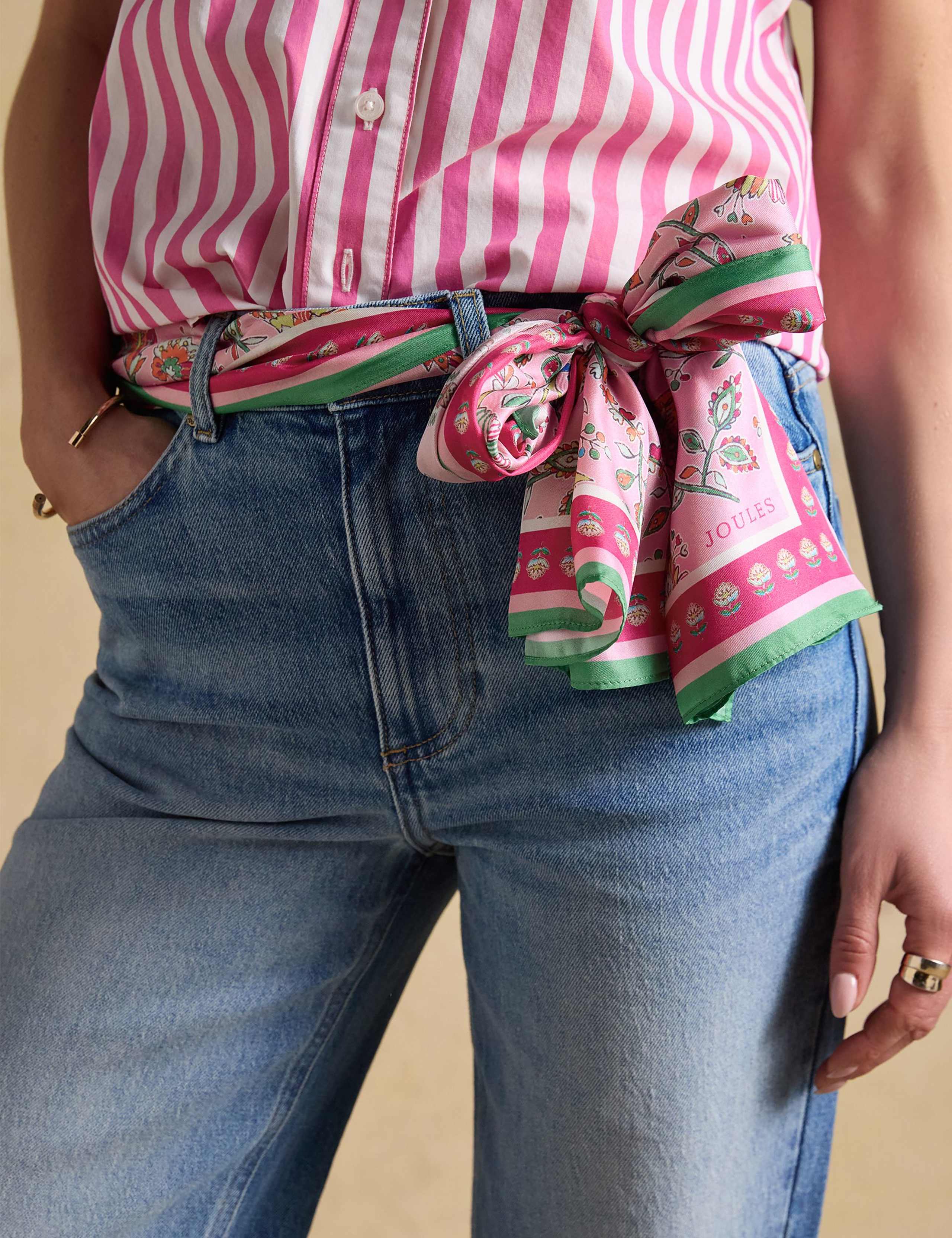 Pure Silk Woven Floral Scarf 5 of 8