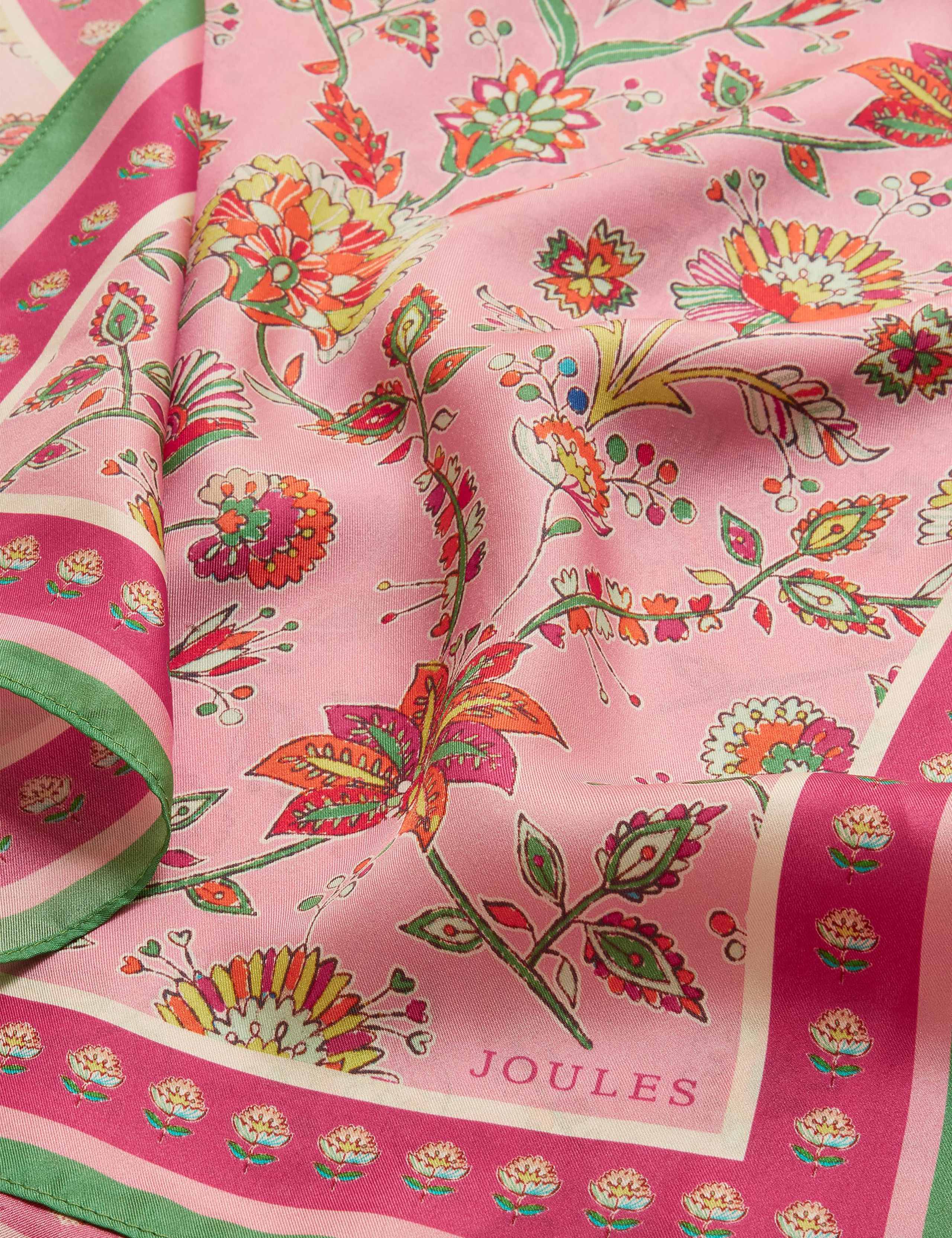 Pure Silk Woven Floral Scarf 6 of 8