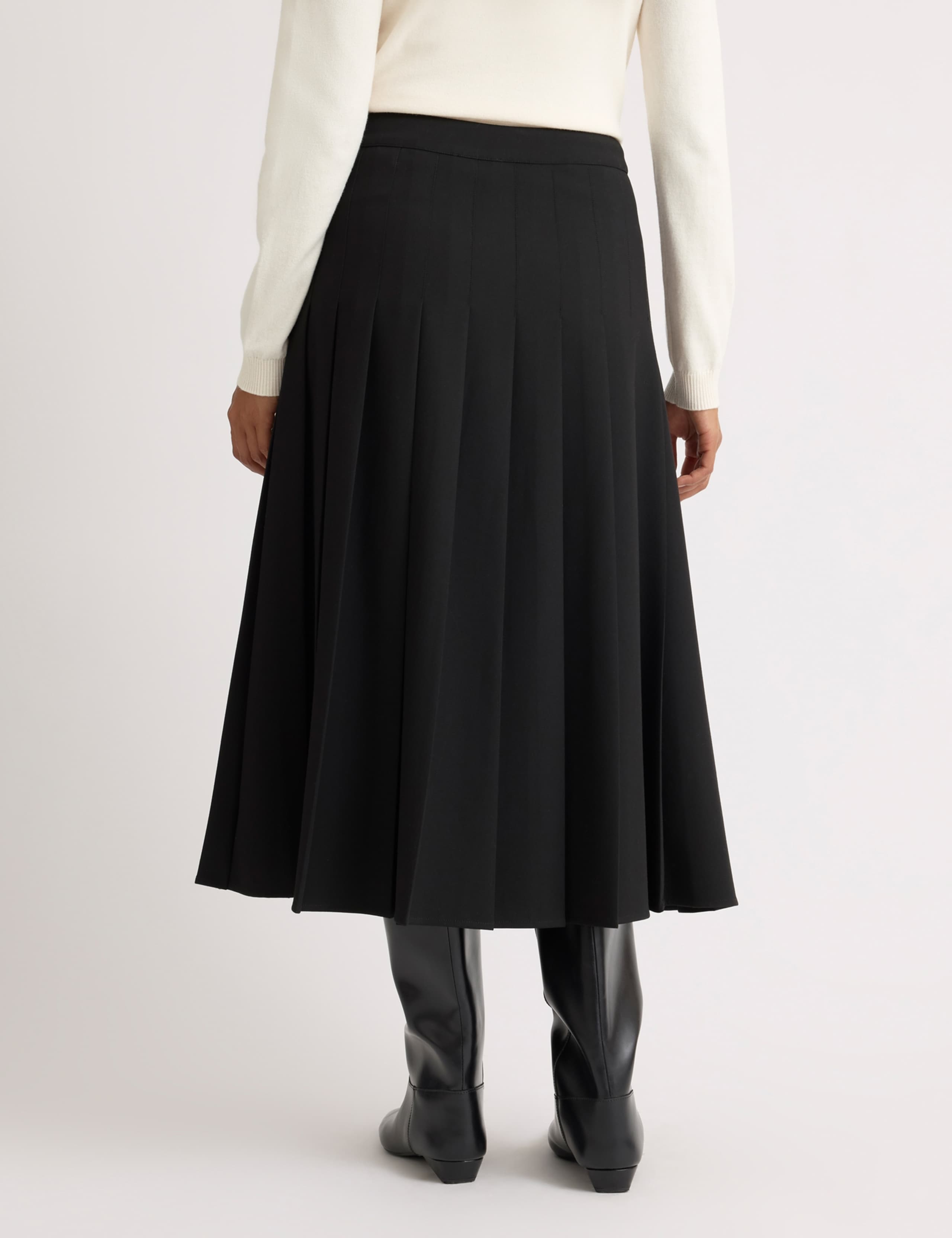 Pleated Midi A-Line Skirt 3 of 5